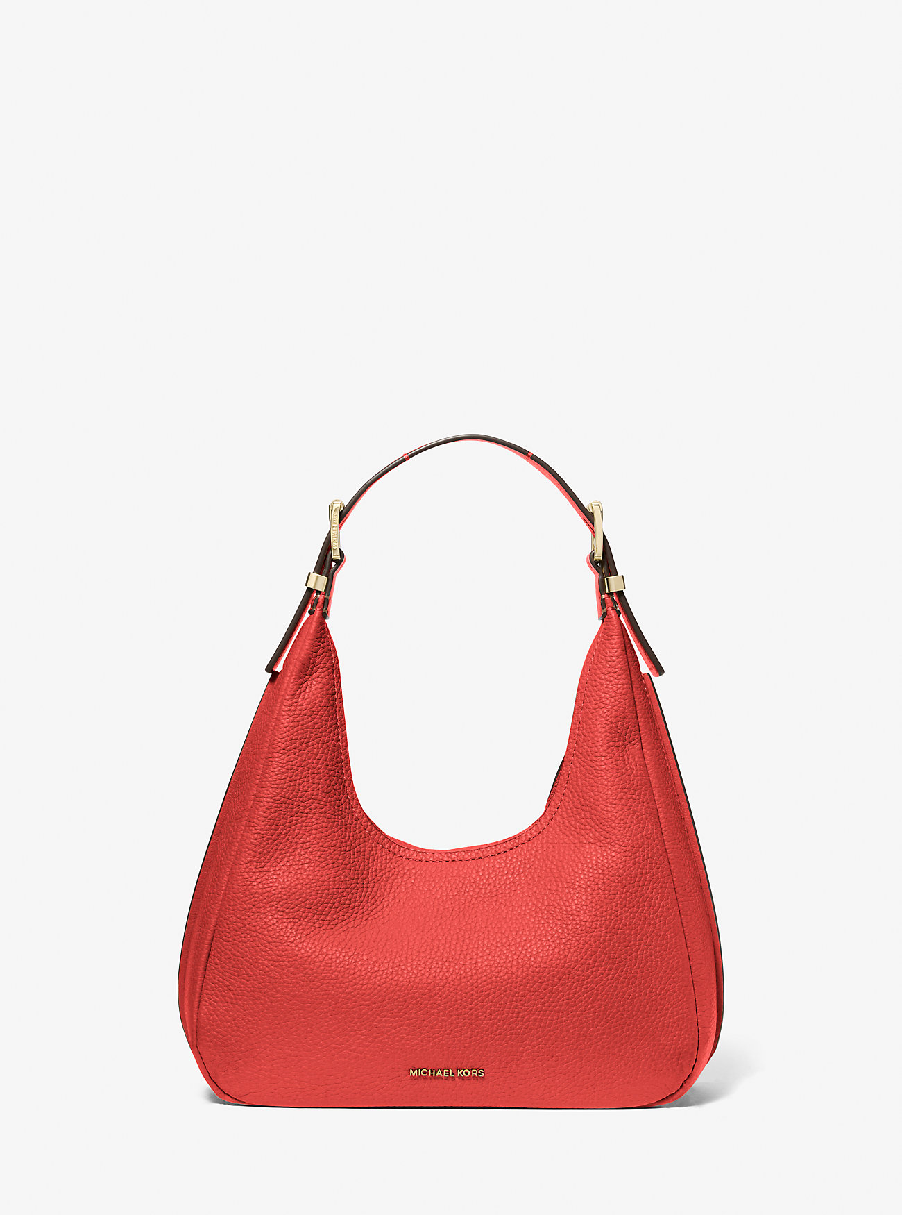 Nolita Small Pebbled Leather Hobo Shoulder Bag - BURNT SIENNA