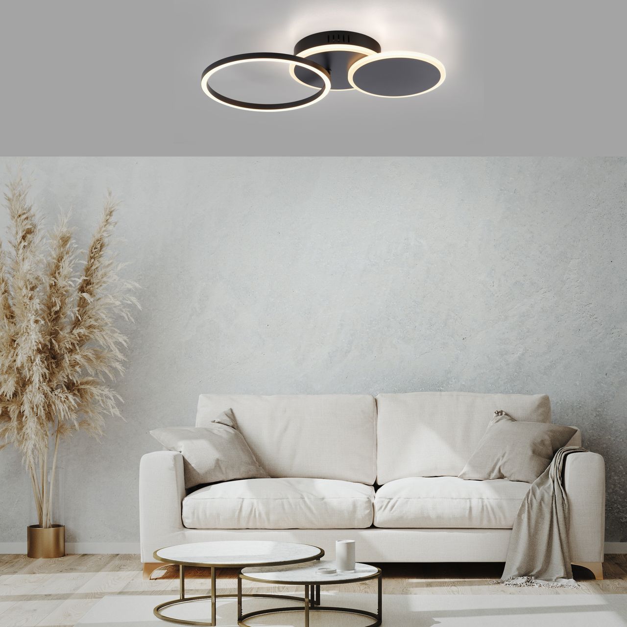 JUST LIGHT JUST LIGHT.  LED Deckenleuchte SEVENT,  rund, 1xLED-Board/25,5W/3000K, Innenleuchte, IP20
