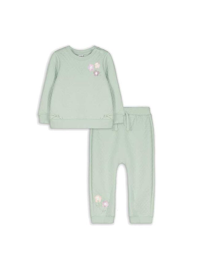 Set aus Sweatshirt und Hose - Stickereien