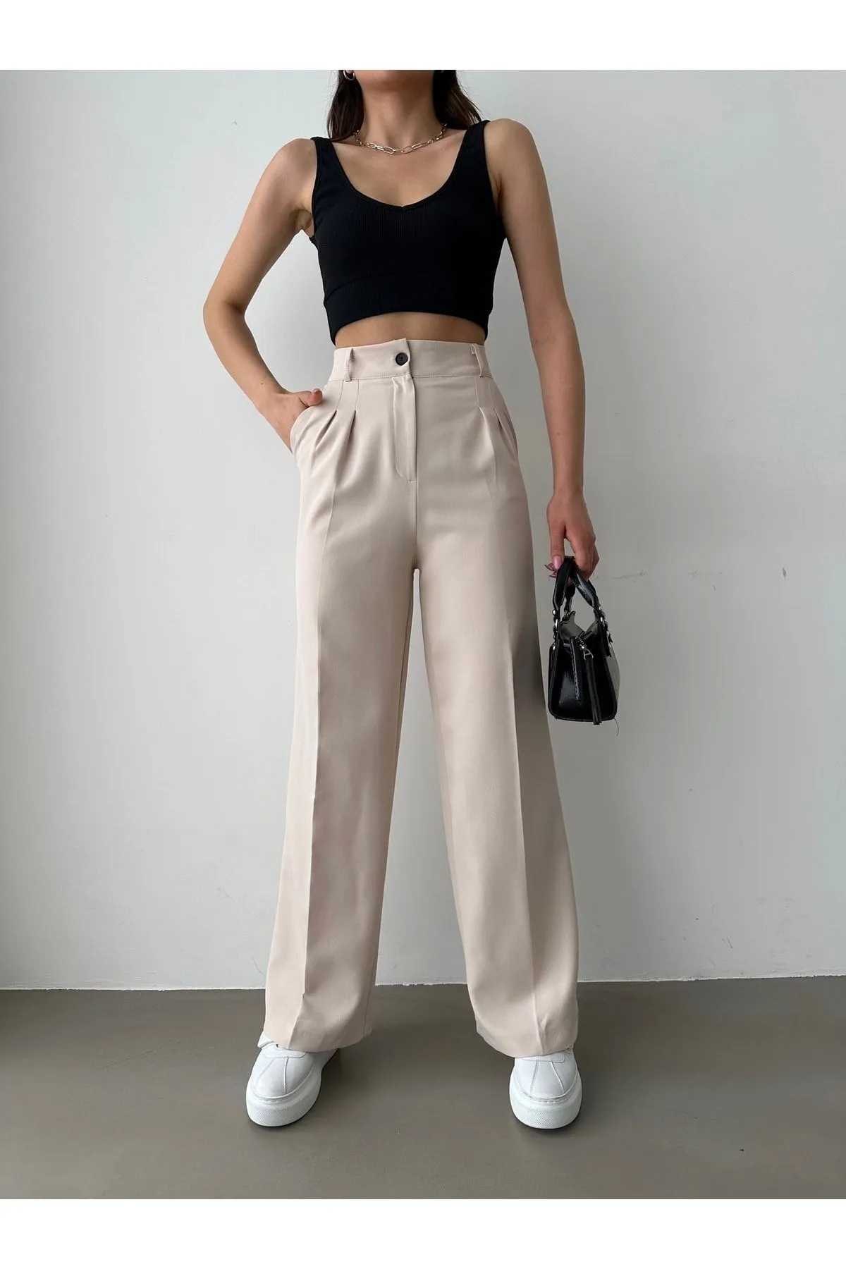 BEJNA  Hose - Beige - Straight