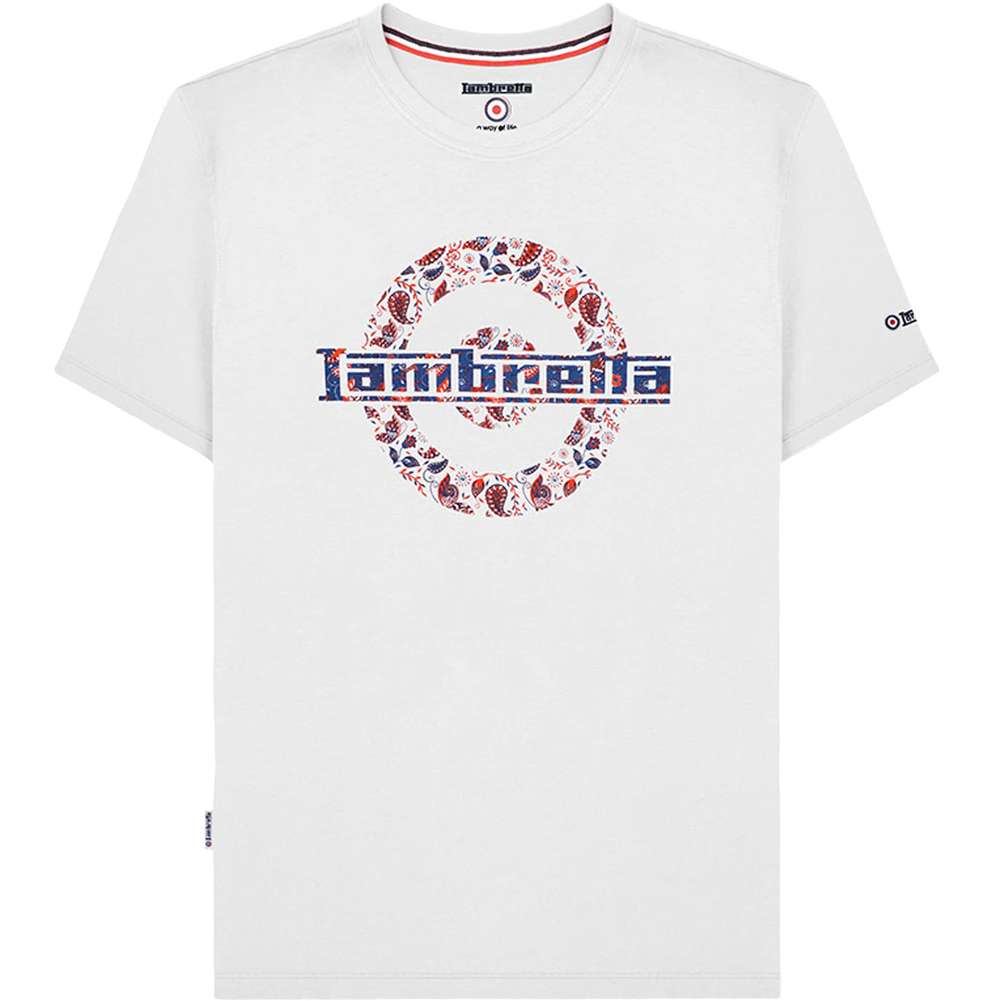 Lambretta Paisley Logo Herren T-Shirt SS1011-WHT