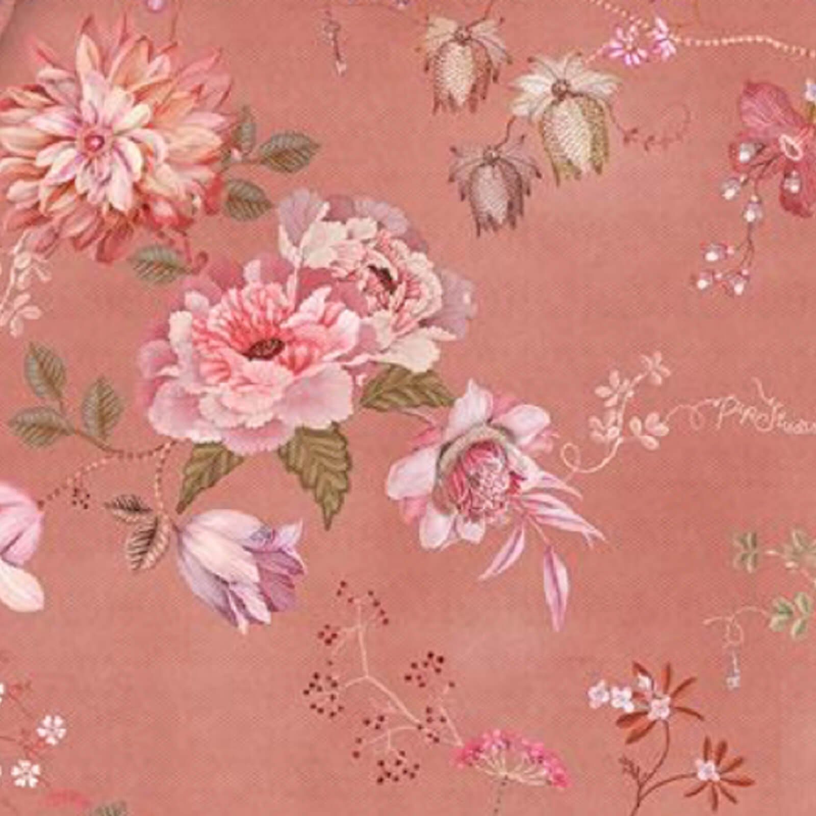 Bettwäsche Tokyo Bouquet Pink, PiP Studio, Perkal, 2 teilig, Lilien, Dahlien, Punkte