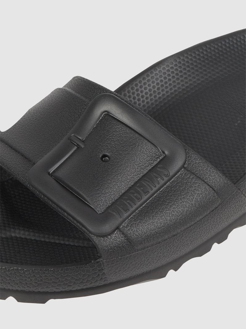 Slides aus Gummi Modell 'Reiko' in schwarz