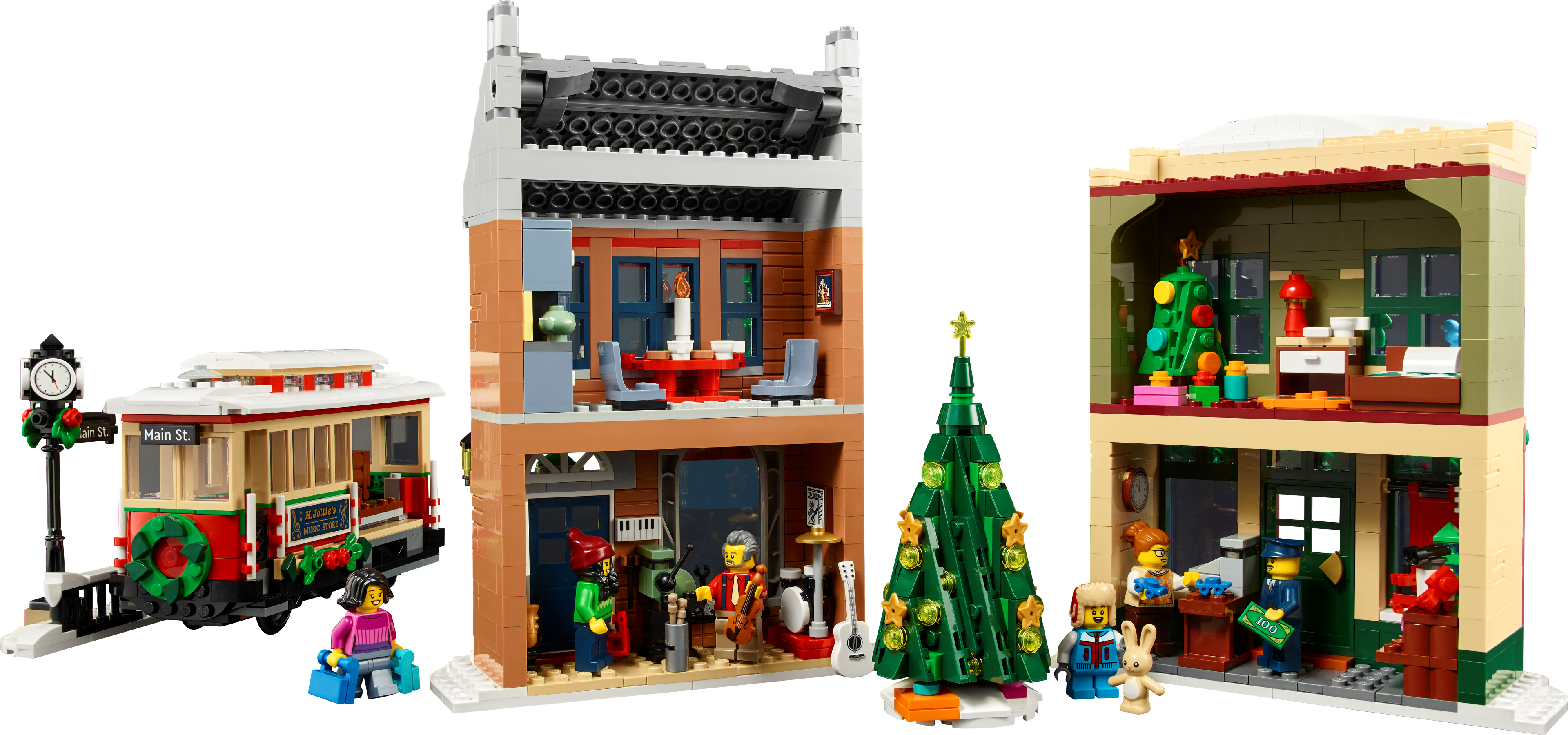 Weihnachtlich geschmückte Hauptstraße 10308