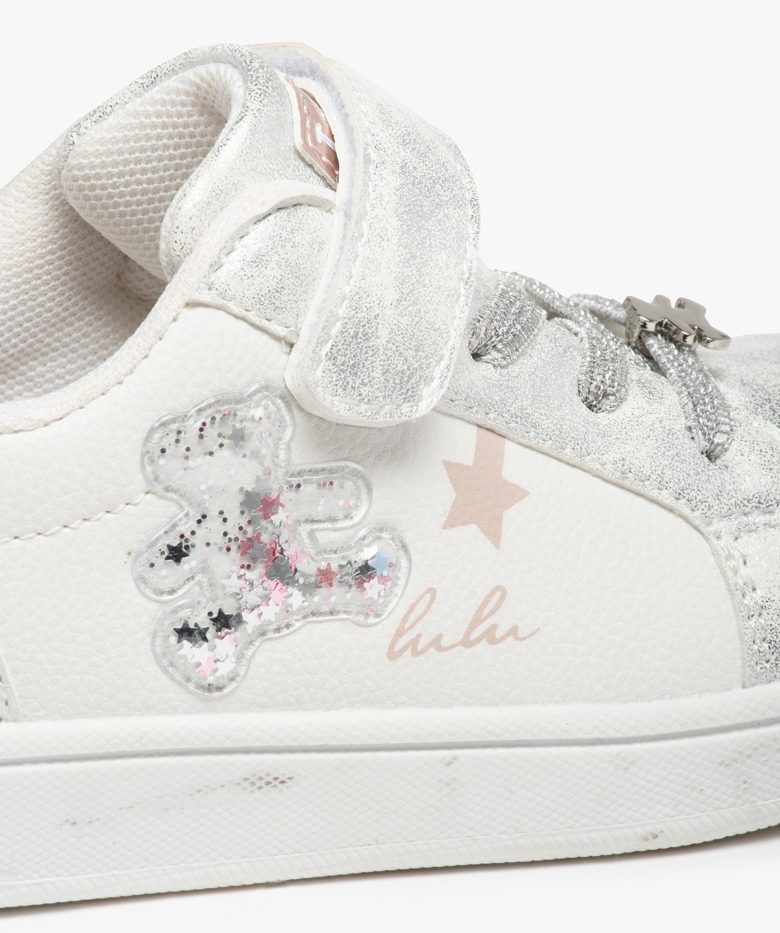 Baskets fille girly avec détails métallisés - LuluCastagn... blanc | GEMO