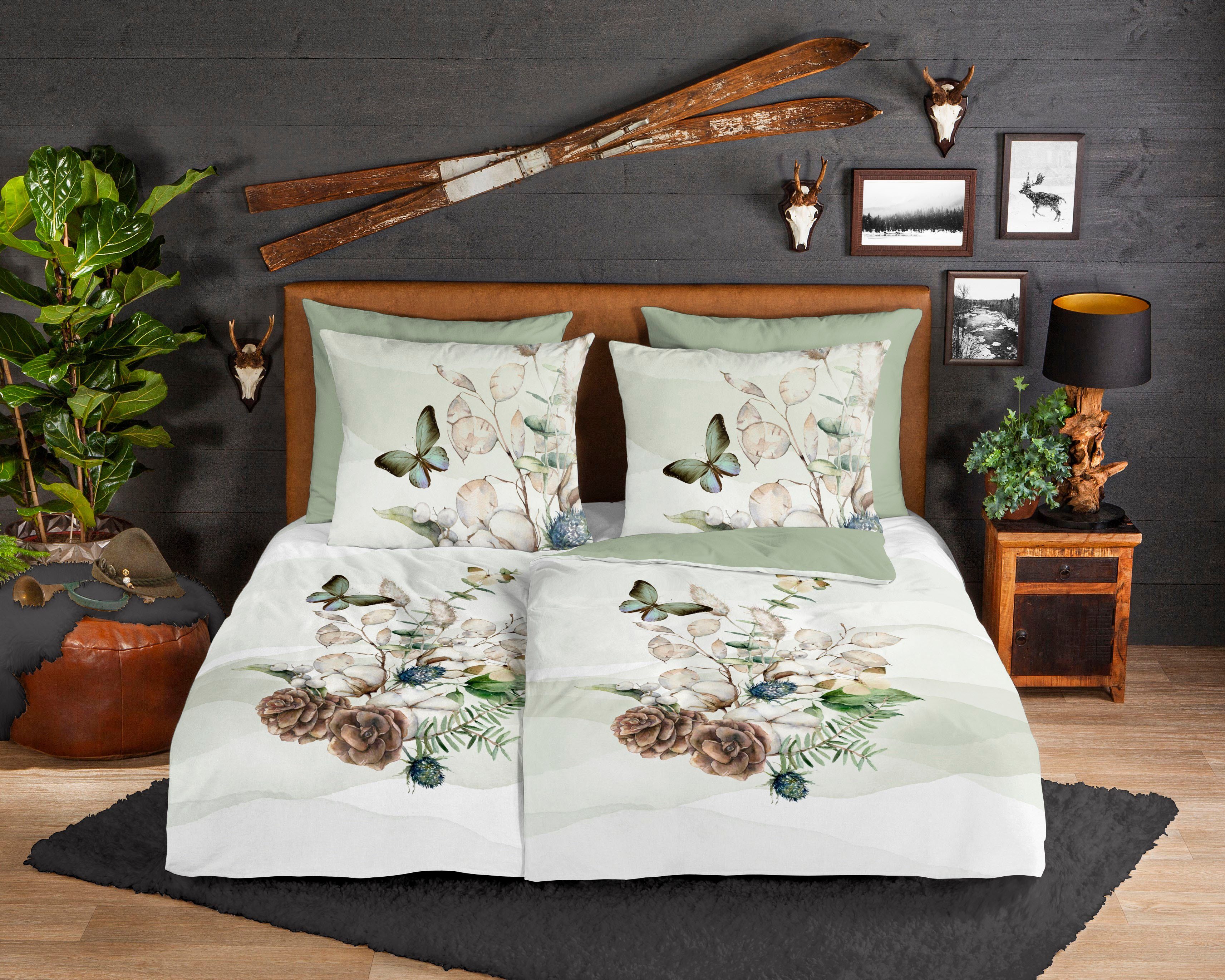 Wendebettwäsche Marjan, good morning, Biber, Flanell, 2 teilig, 100% Baumwolle/ Flanell (Biber)
