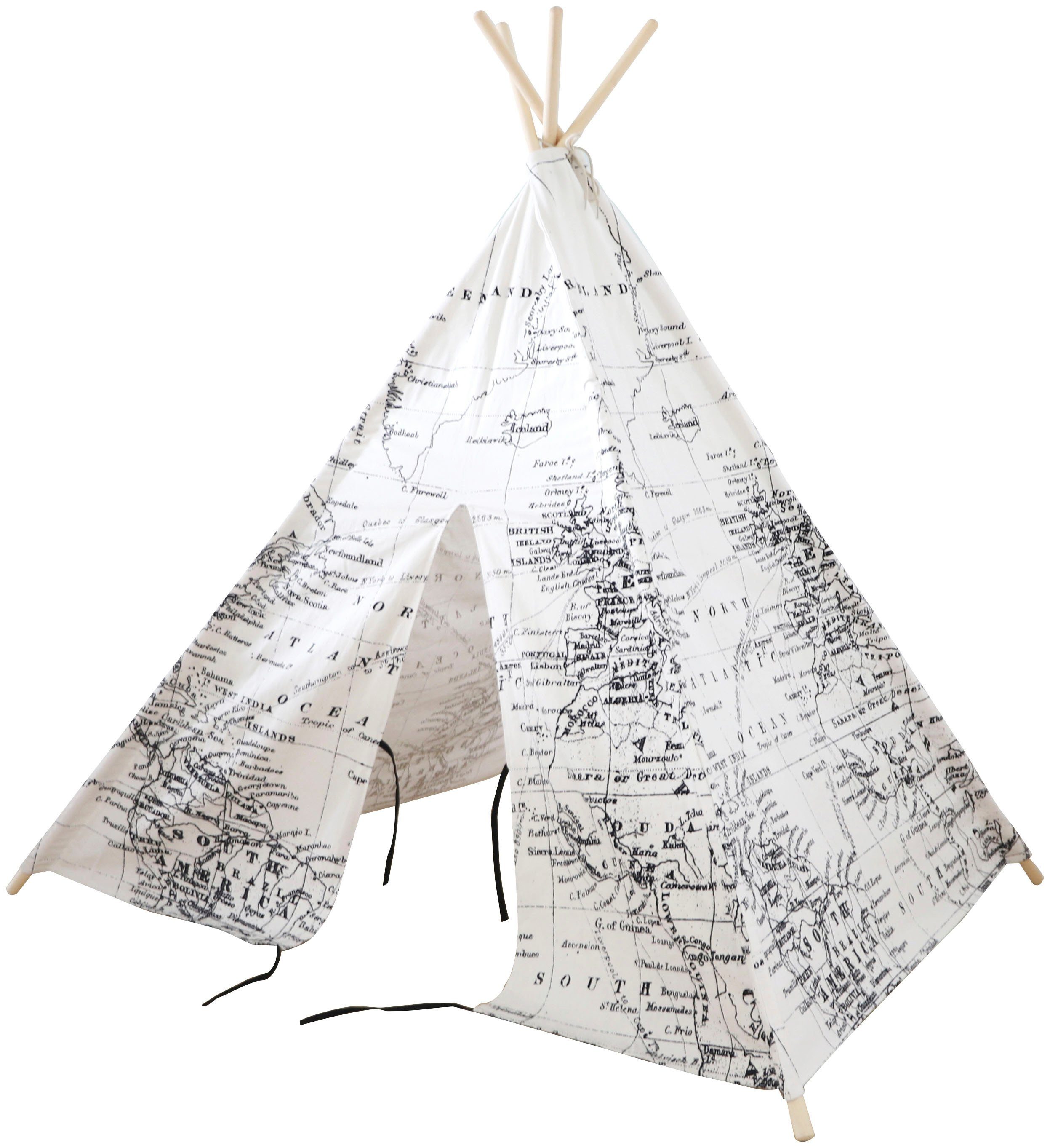 Sunny Tipi-Zelt Weltkarte