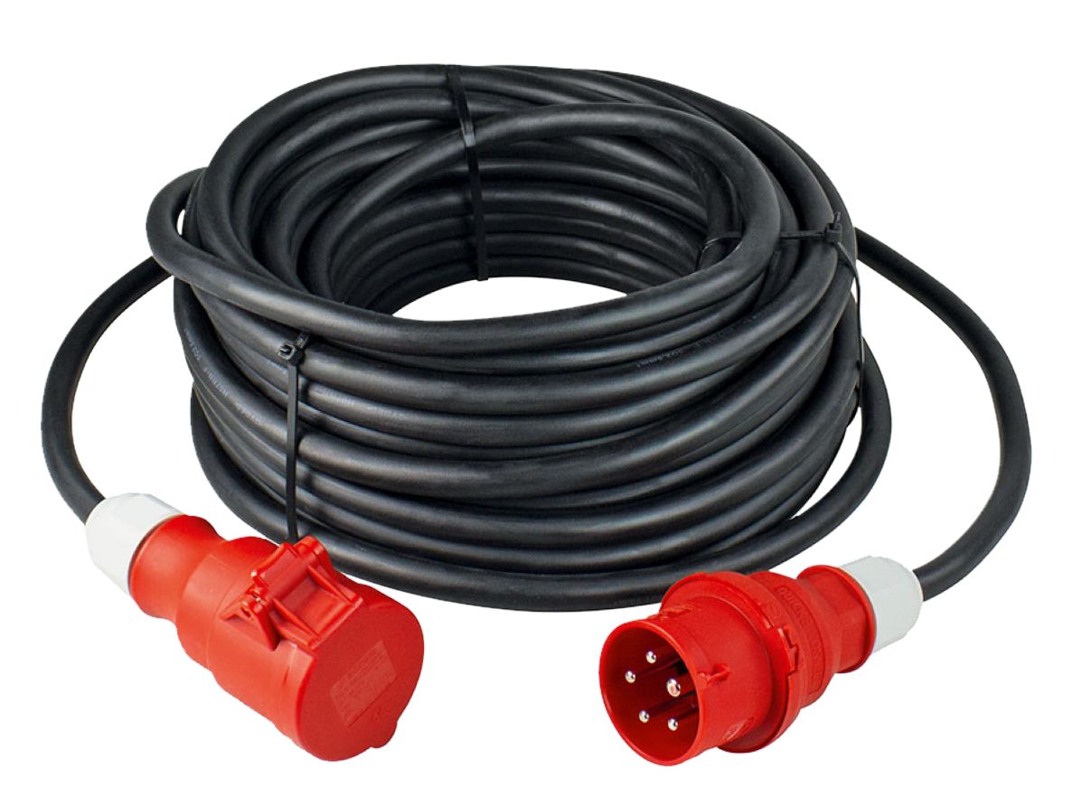 Schwabe 60519 CEE Verlängerungskabel Neopren 400V/32A IP44 H07RN-F 5G6 verpolungssicher 25m