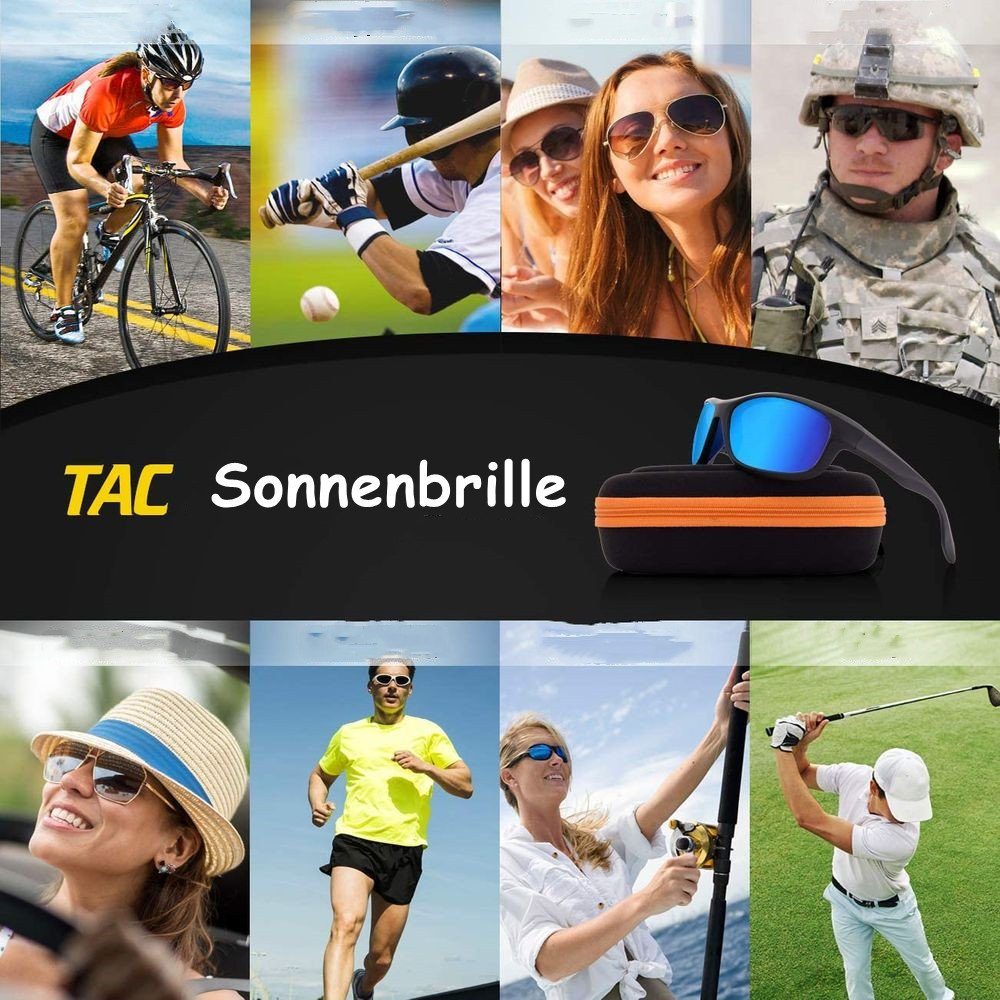 Elegear Fahrradbrille Radsportbrille, (Uv400-schutz, blau), Blendung-schutz Winddicht