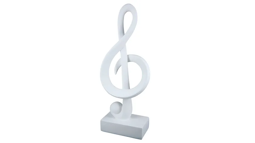 GILDE Poly Notenschlüssel H=39cm weiß