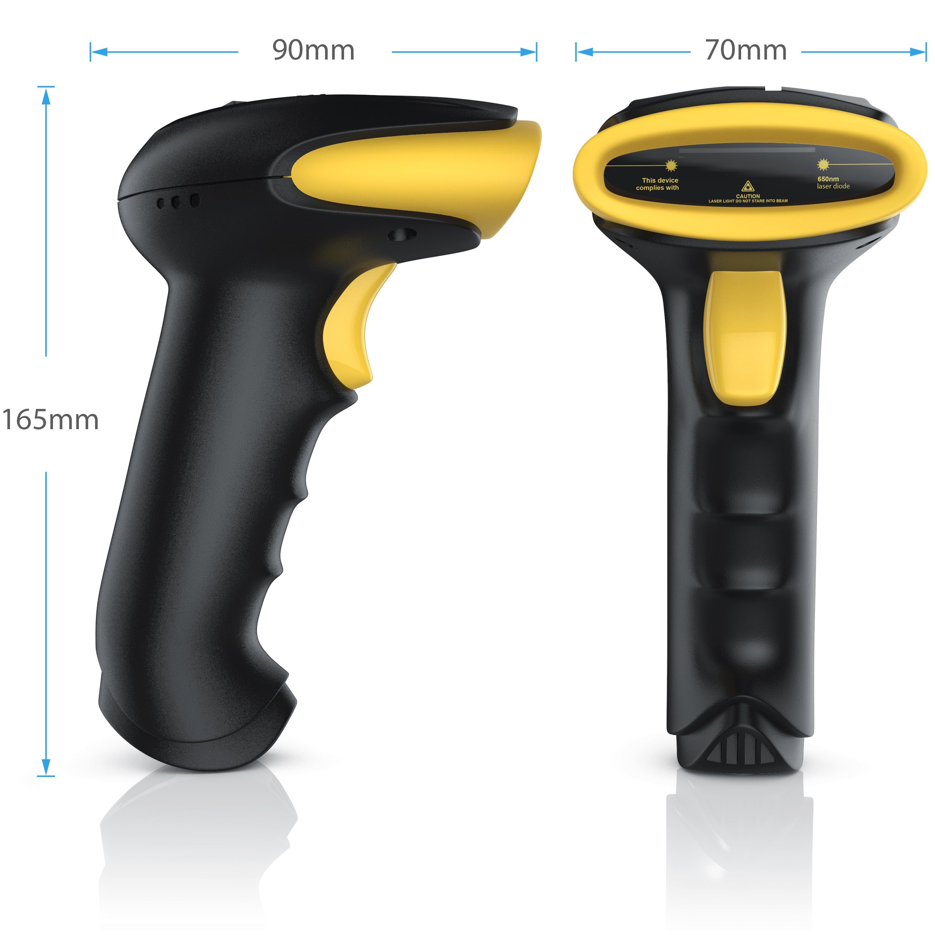 Aplic Handscanner, (Kabelloser Laser Barcode Scanner, 6 Scan-Modi, 1400mAh Akku)