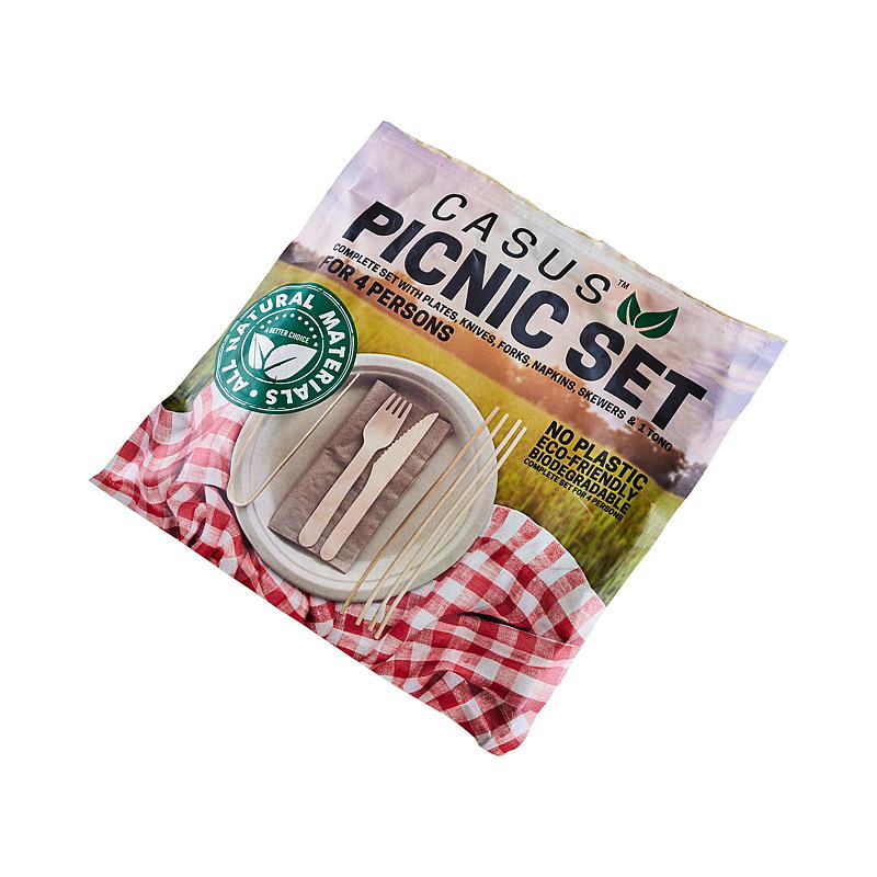 Picnic sett til 4 pers. 100% nedbrytbar