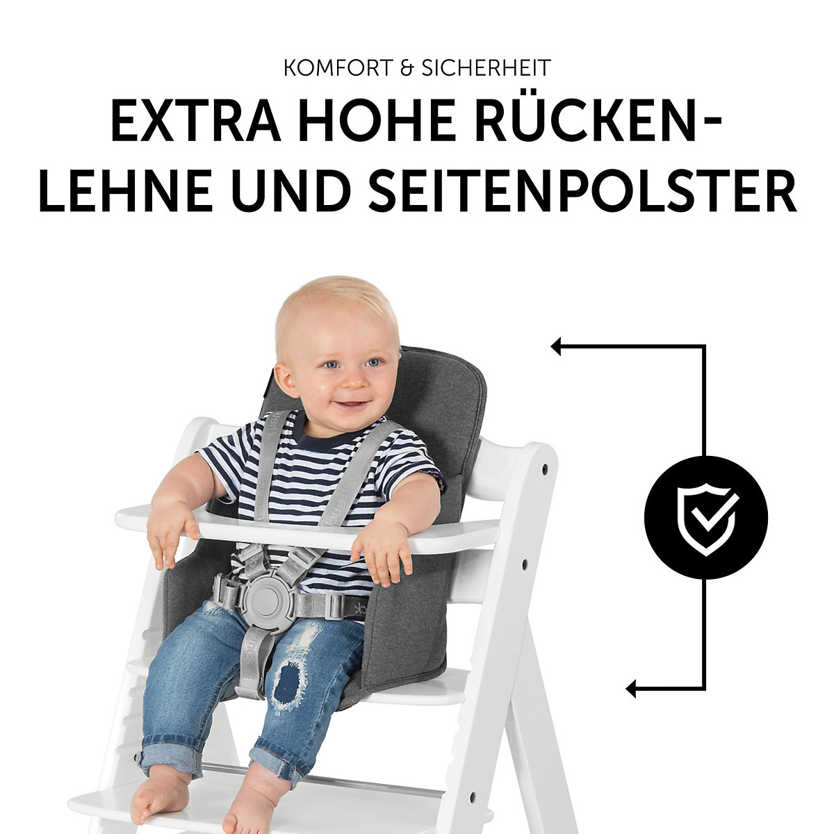 Sitzverkleinerer Alpha cosy Select, Jersey Charcoal