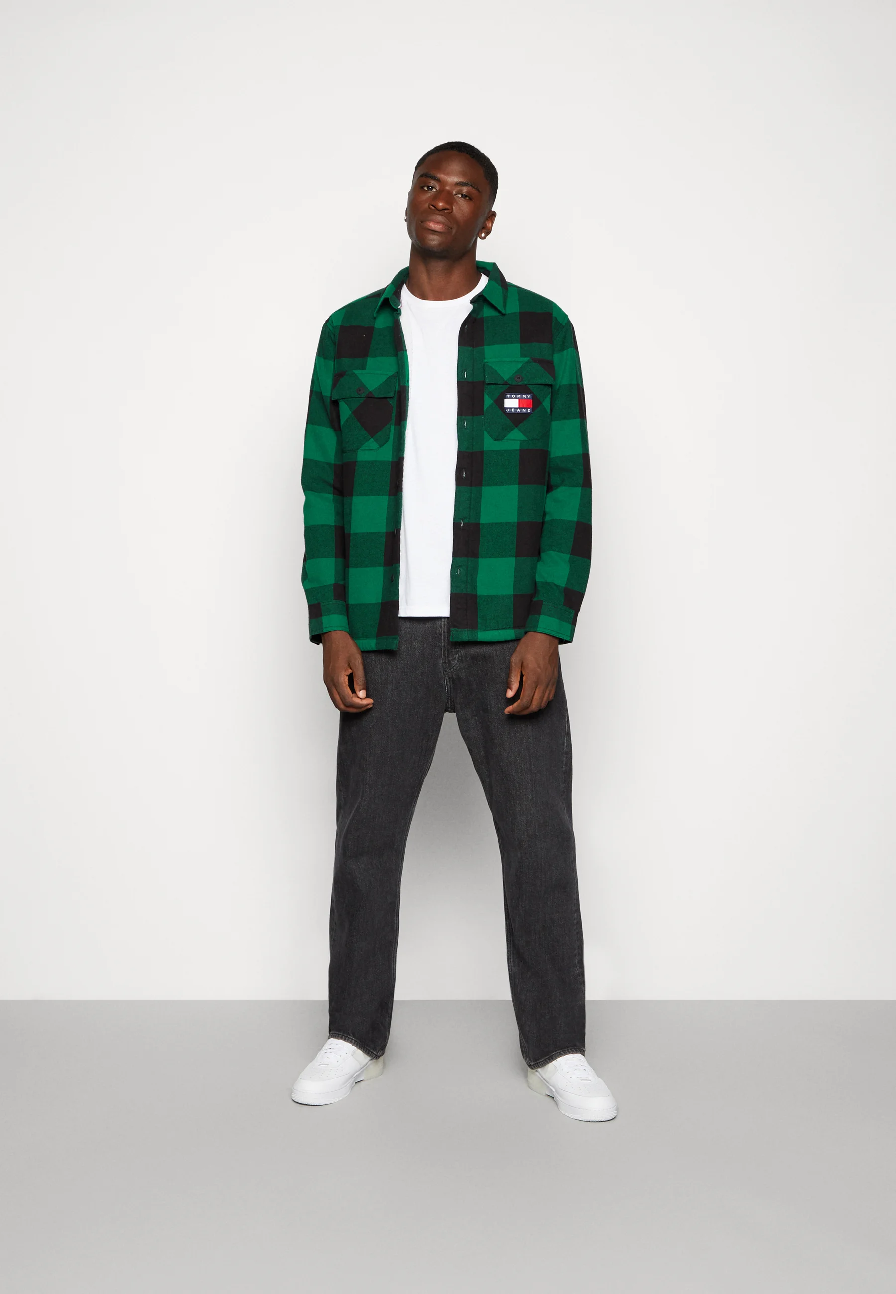 Tommy Jeans SHERPA OVERSHIRT - Chaqueta de entretiempo