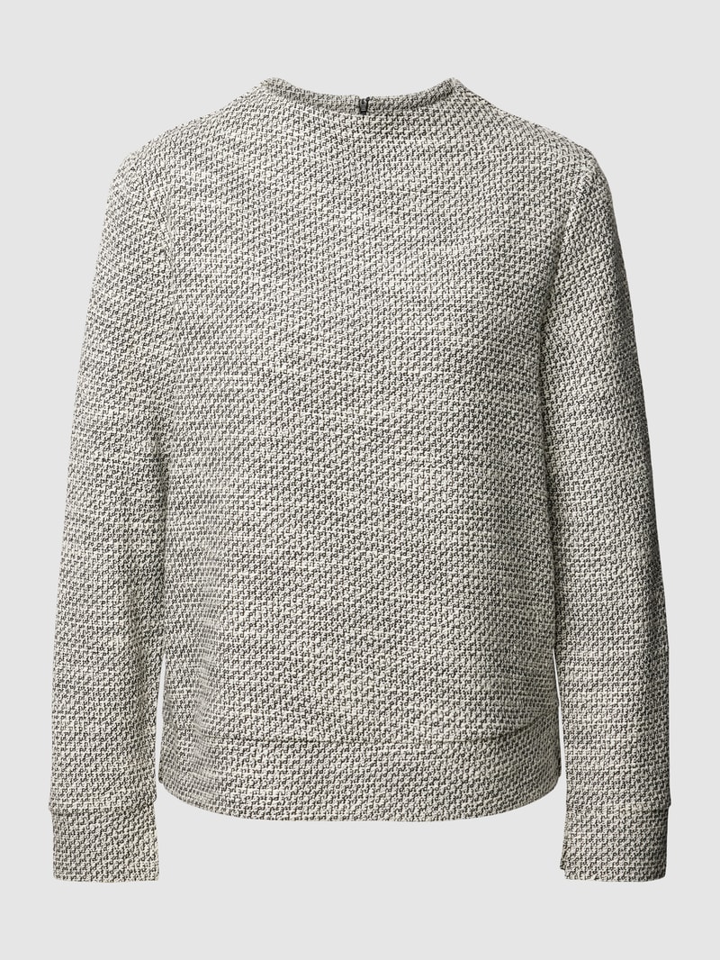 Pullover mit Stehkragen und rückseitigem Reißverschluss in schwarz
