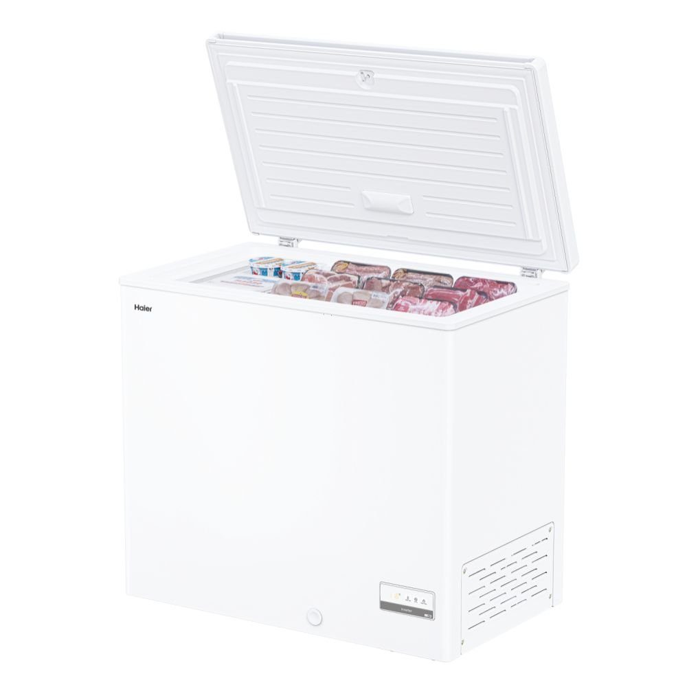 Haier Gefriertruhe HCE200D, 196L Freistehend Anzeige Super Gefrierfunktion Weiss EEK: D
