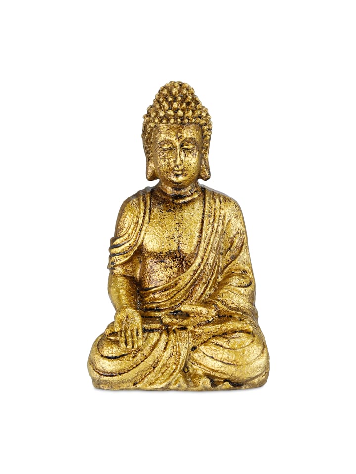 relaxdays Buddha-Figur in Gold günstig kaufen onesize