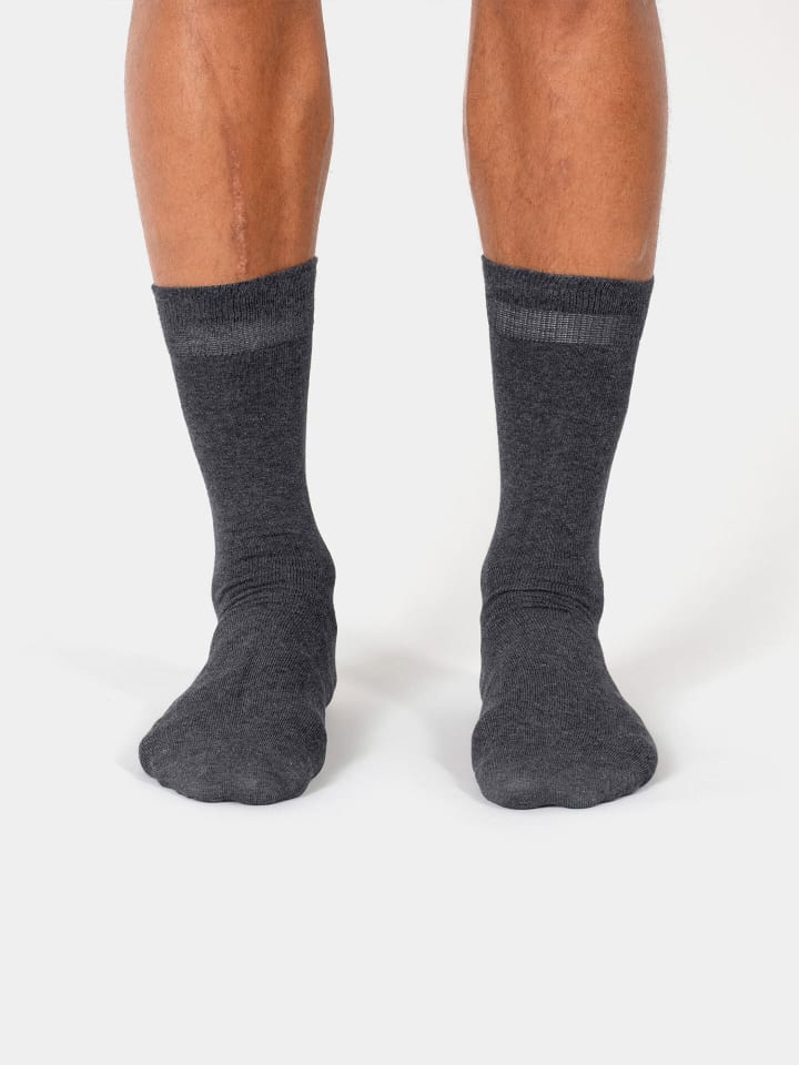 Erlich Textil  Socken 3er Pack MAXI in schwarz-melange günstig kaufen 35-38