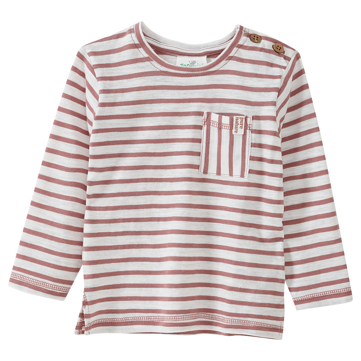 2 Baby Langarmshirts mit Flammgarn