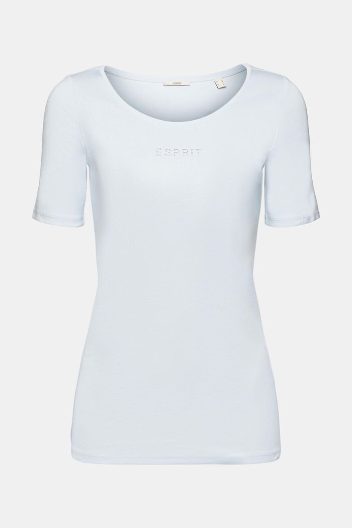 Jersey-T-Shirt mit Strasslogo