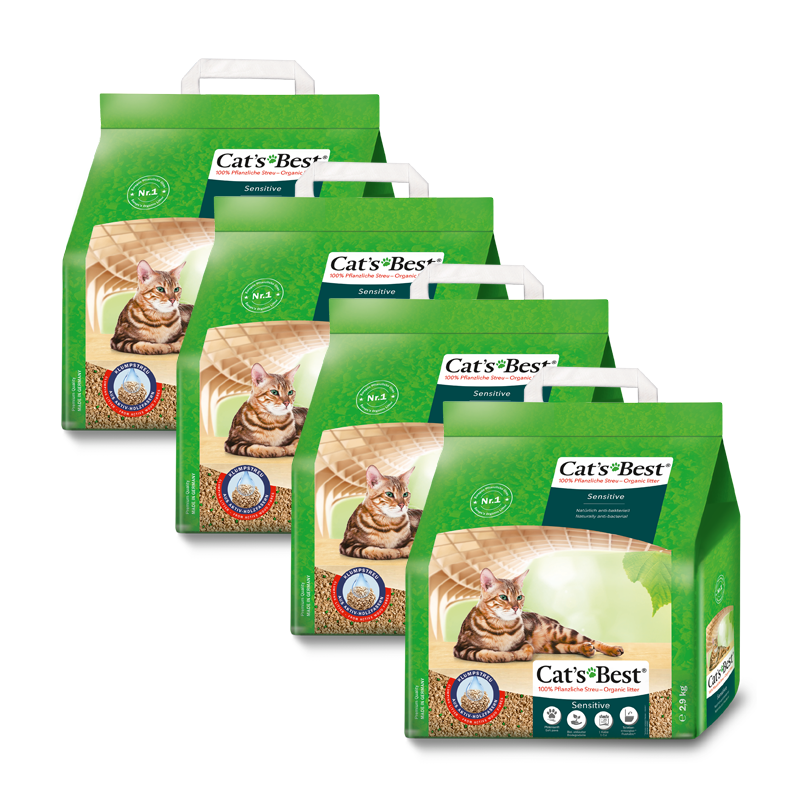 Cat's Best Katzenstreu Cat's Best Sensitive Klumpstreu 4x2,9 kg