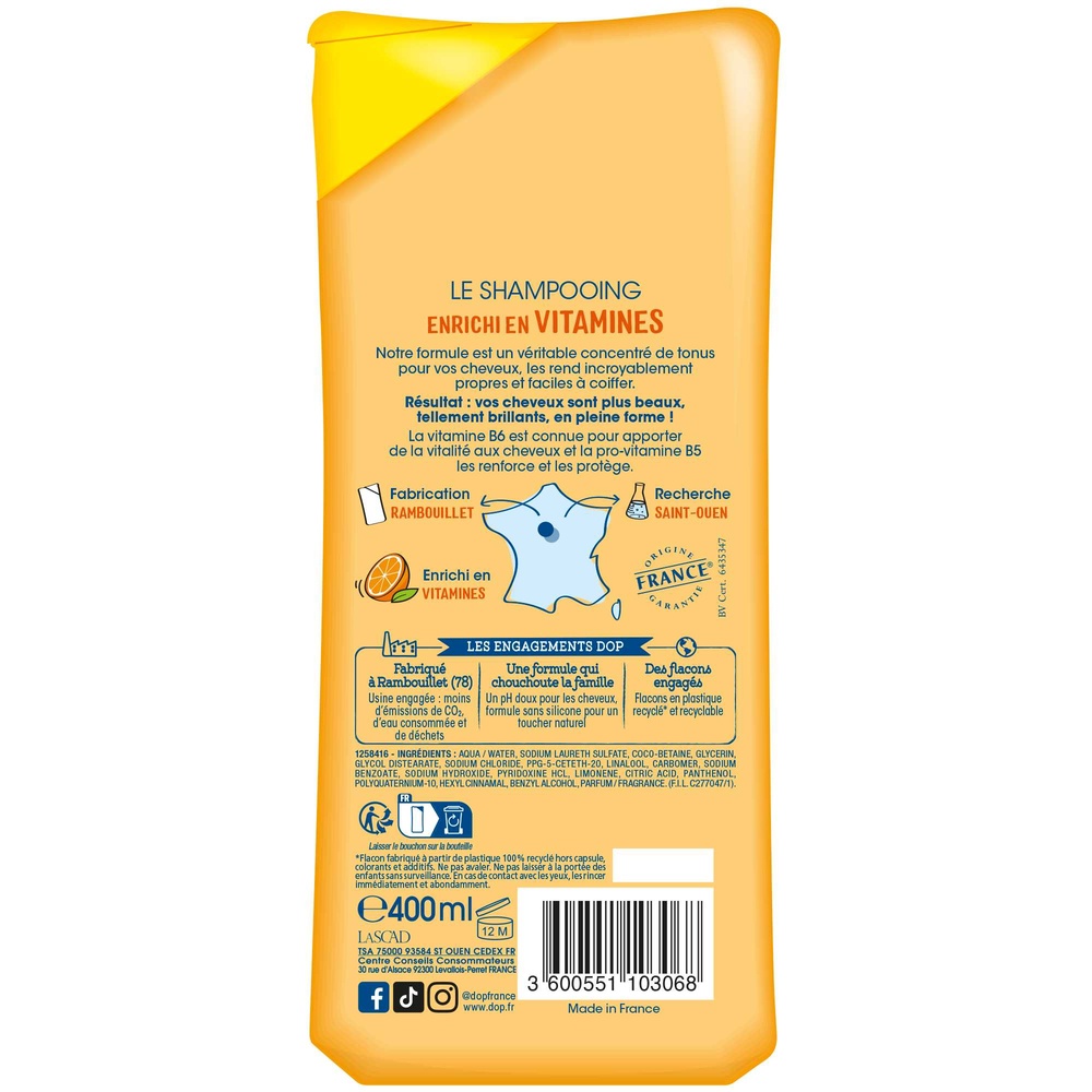 DOP Classique Shampooing Très Doux aux Vitamines