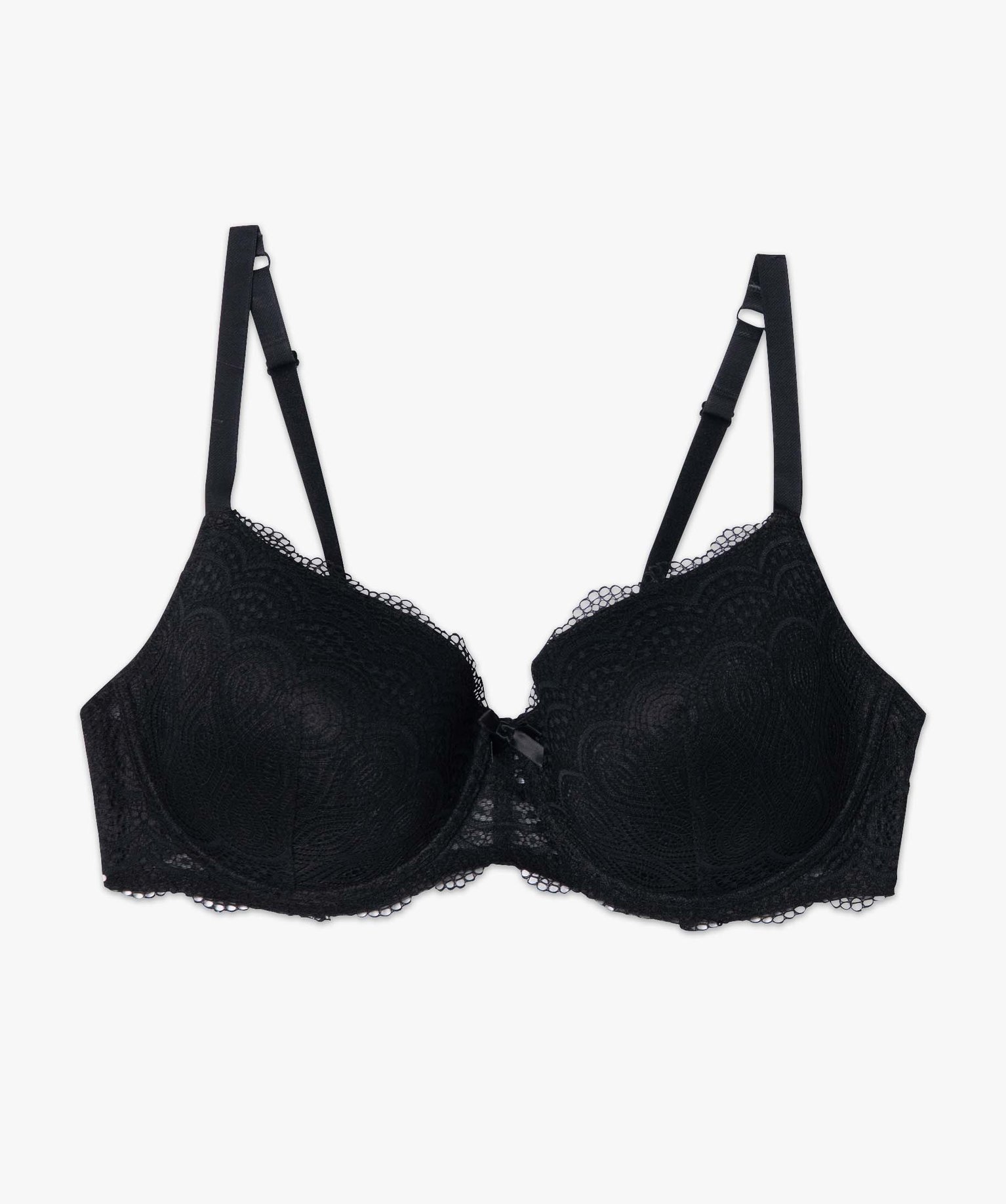 Soutien-gorge grande taille à armatures et coques fines noir | GEMO