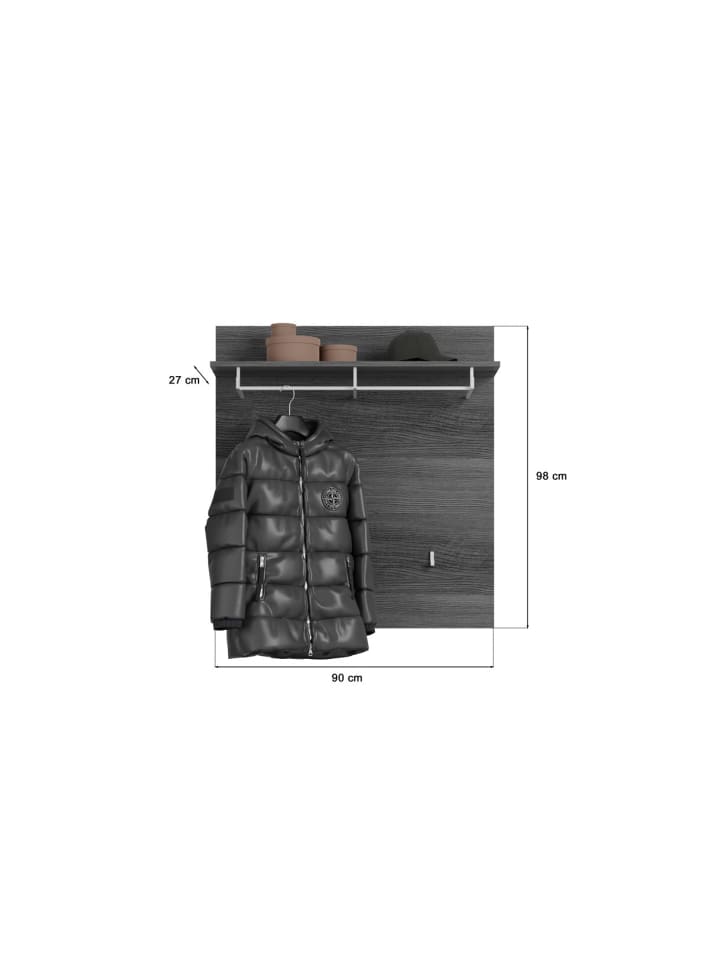 ebuy24 Garderobenaufstellung Scout Grau 167 x 40 cm günstig kaufen onesize