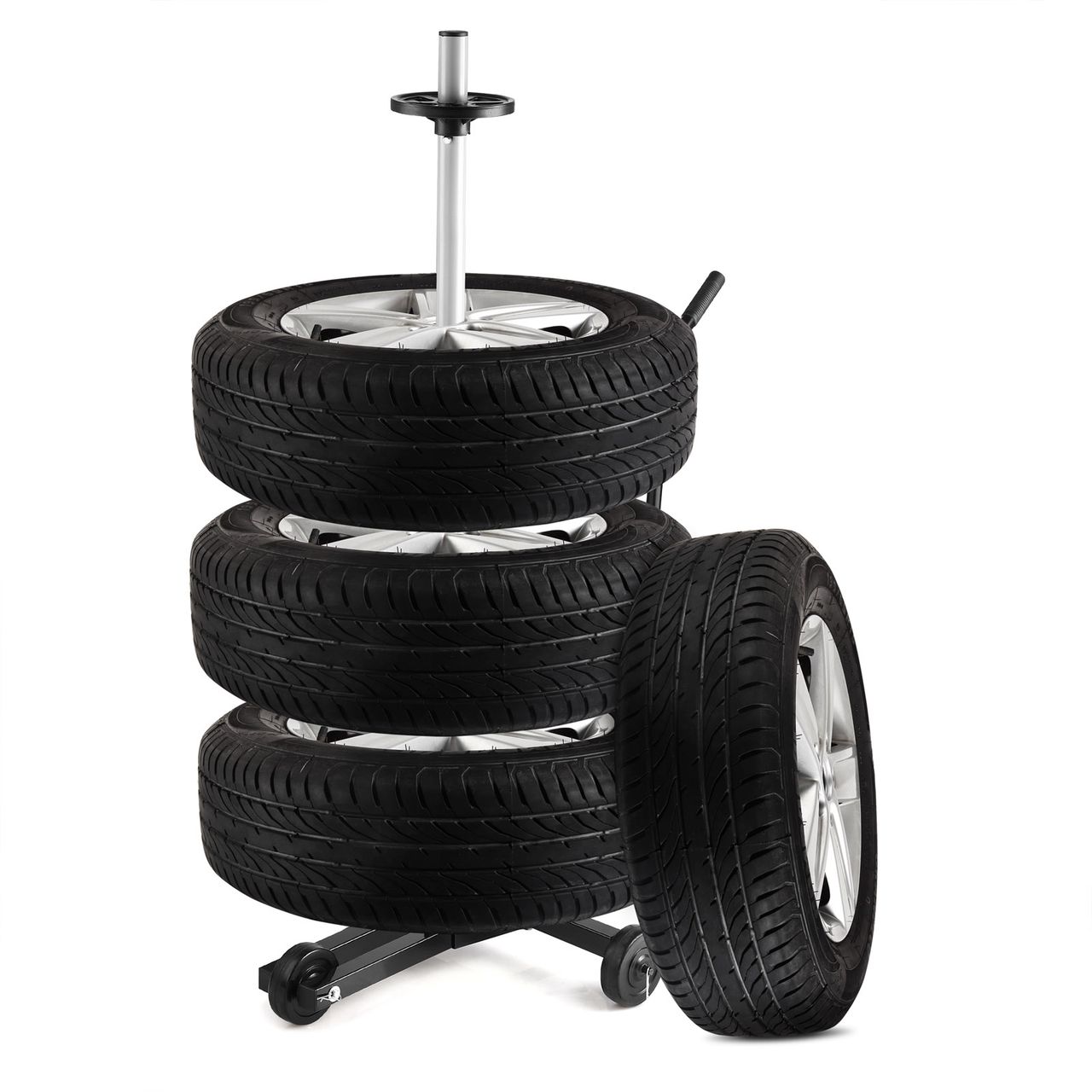 Casaria monzana® Felgenbaum Schwarz Alu bis 225mm fahrbar
