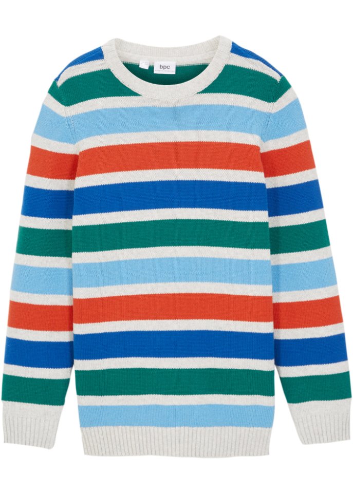 Jungen Strickpullover mit Streifen
