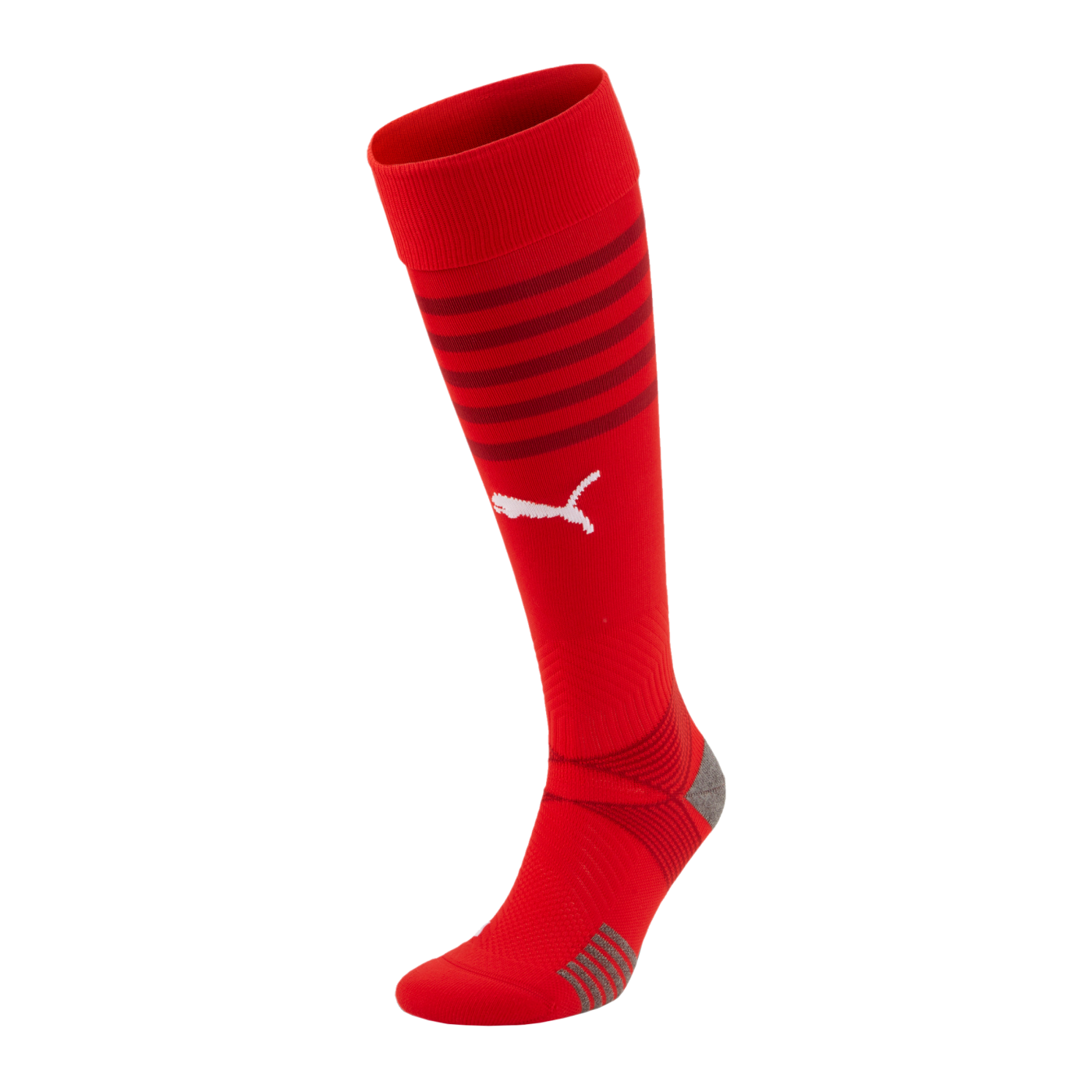 PUMA teamFINAL Strumpfstutzen Rot Weiss F01
