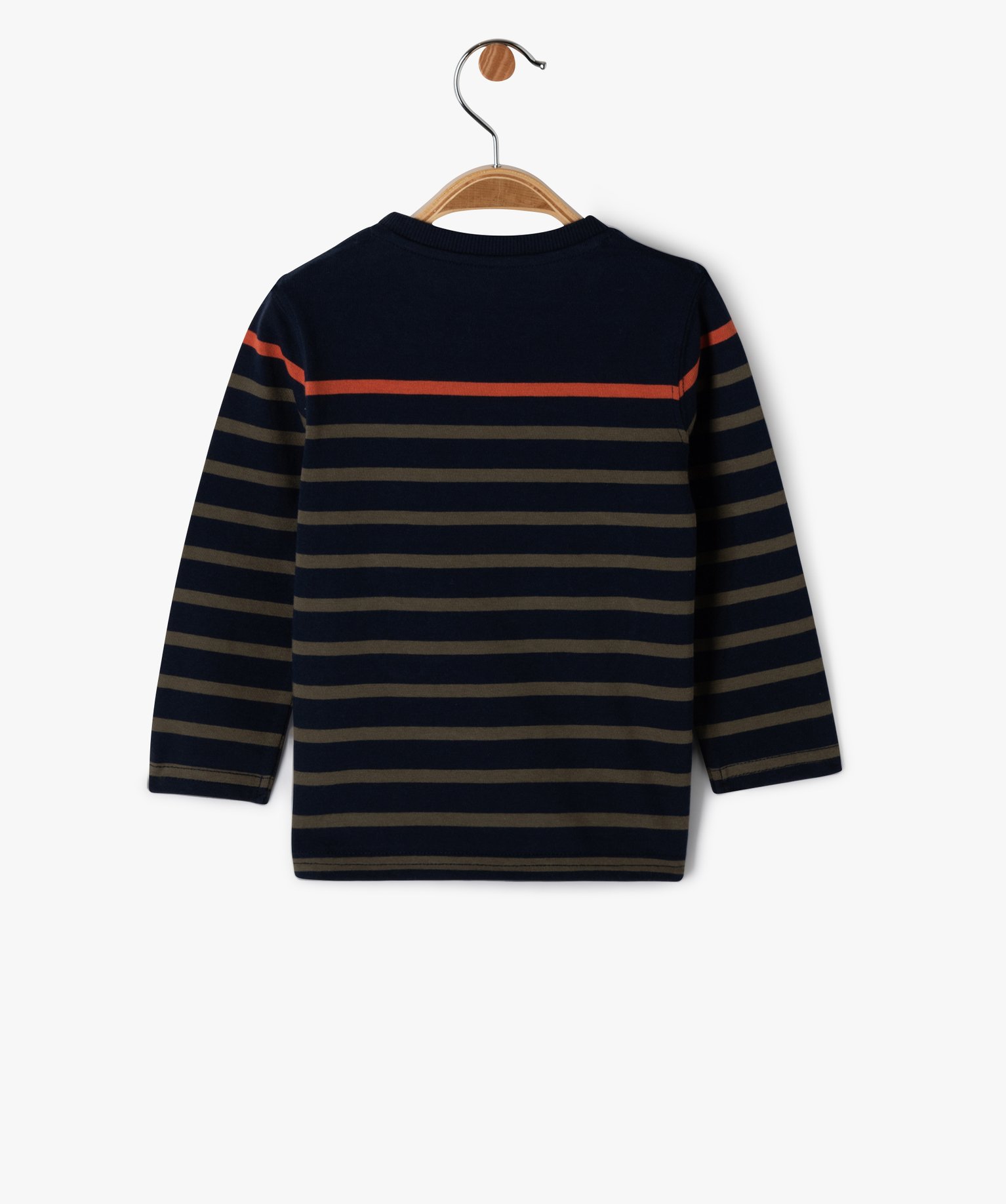Tee-shirt manches longues à rayures bébé Garçon - LuluCa... marine | GEMO