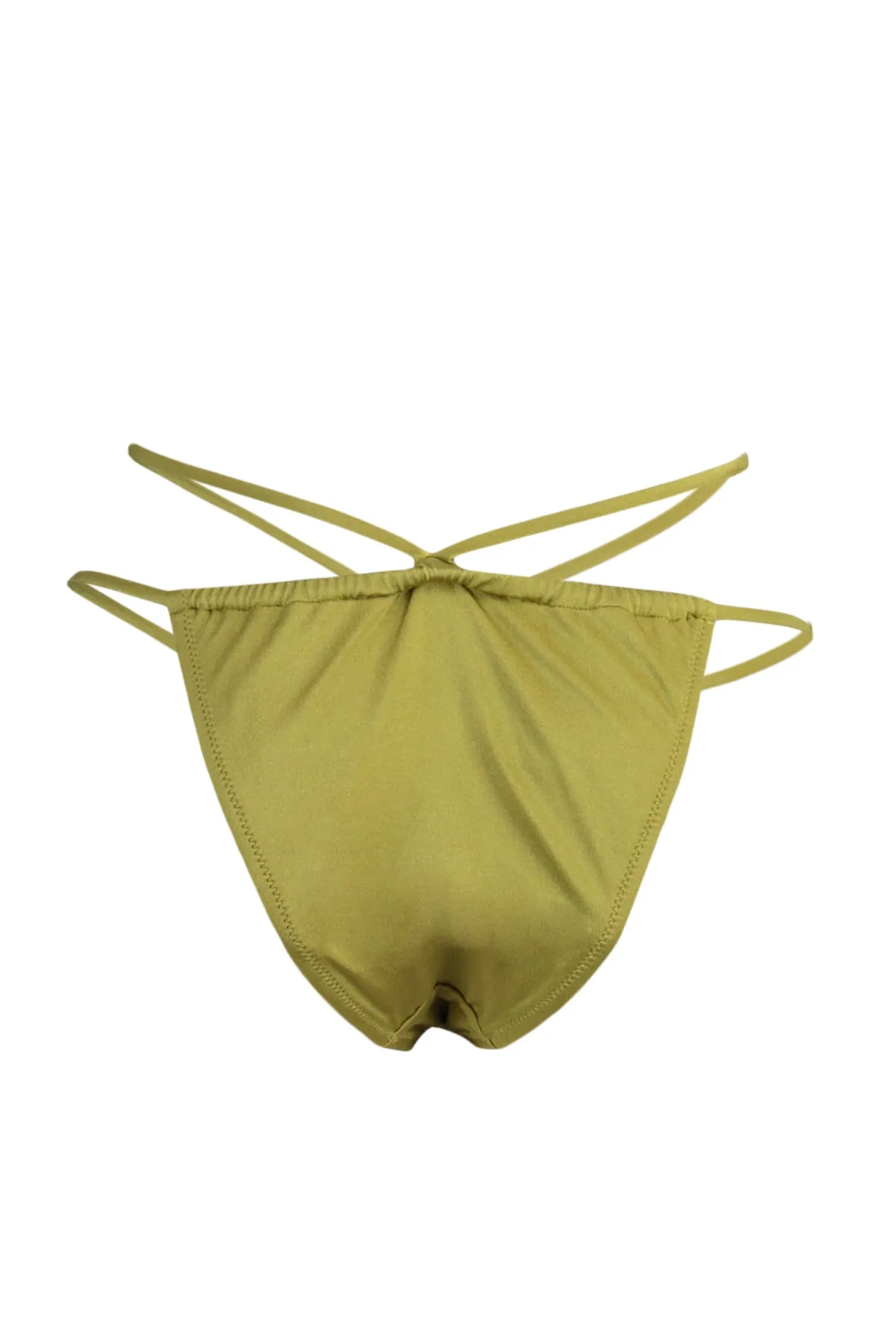 Trendyol Collection  Grüne Bikinihose mit Cut-out und Paspelierung TBESS22BA0159