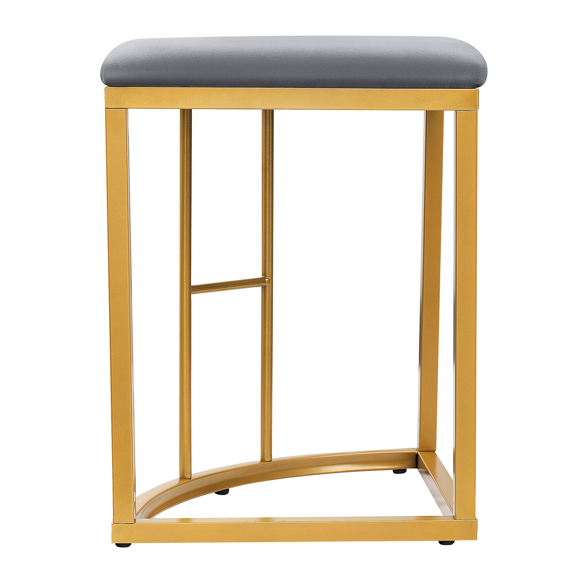 Flieks Essgruppe, (7-tlg), Esstisch 140*70*76cm mit 6 Samt Hocker