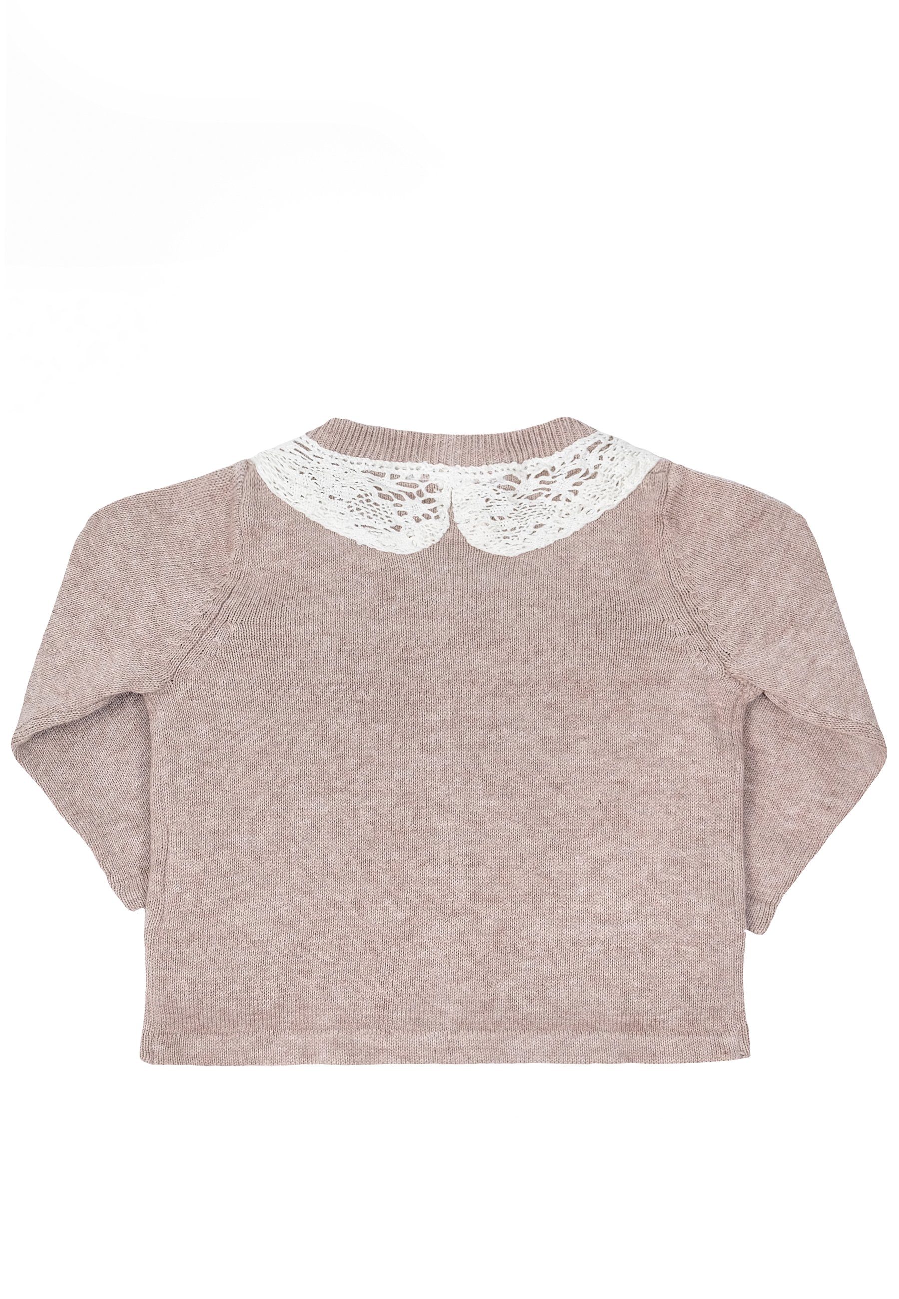 Stellou & friends Cardigan Stellou & friends Cardigan mit Spitzenkragen