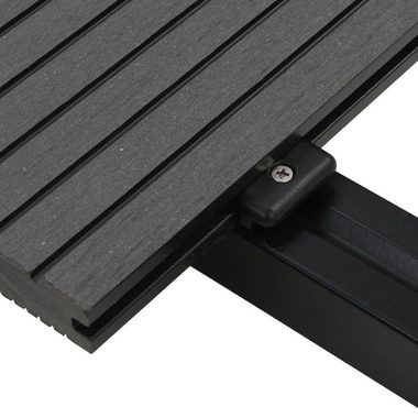Teppichboden WPC Massive Terrassendielen mit Zubehör 16 m² 2,2 m Grau, vidaXL