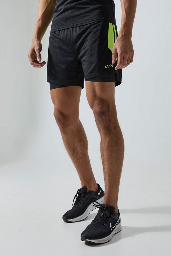 Man Active Jacquard 2-in-1 Shorts