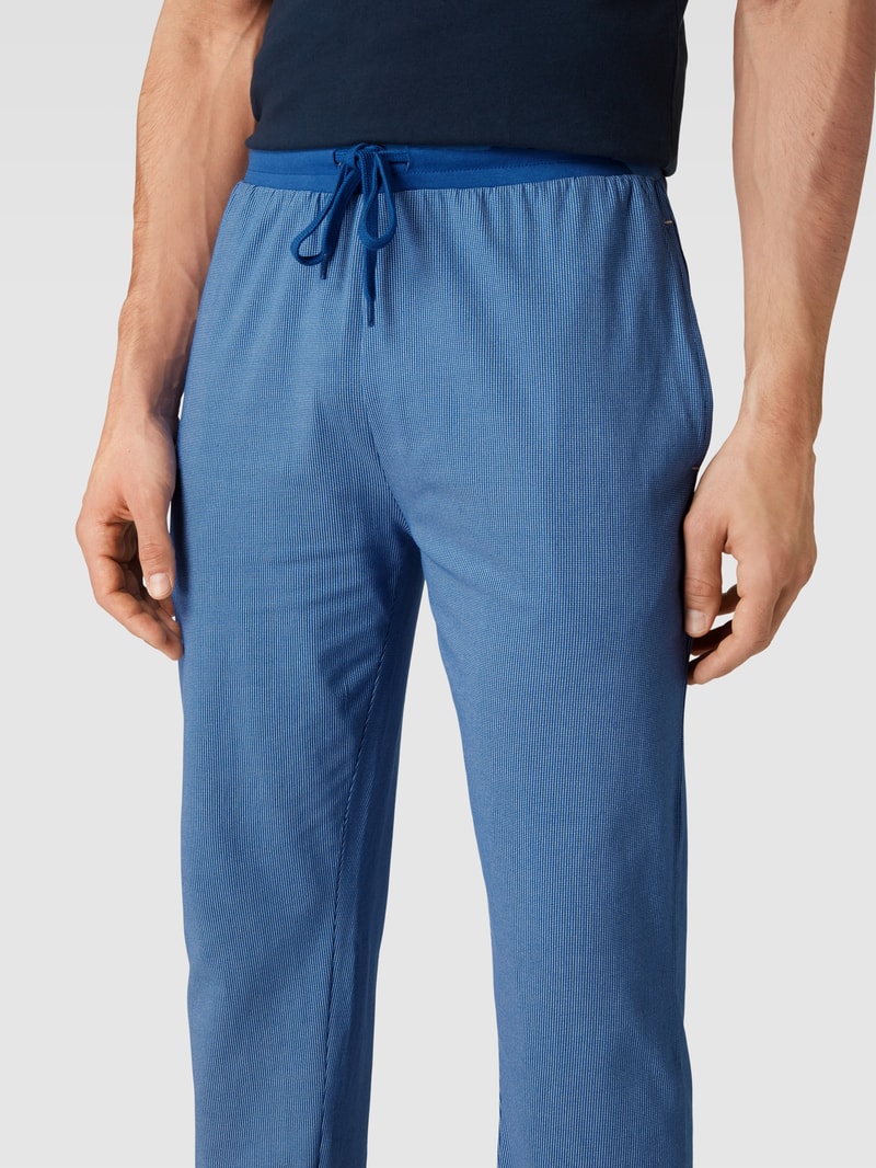Pyjama-Hose mit Allover-Muster in hellblau