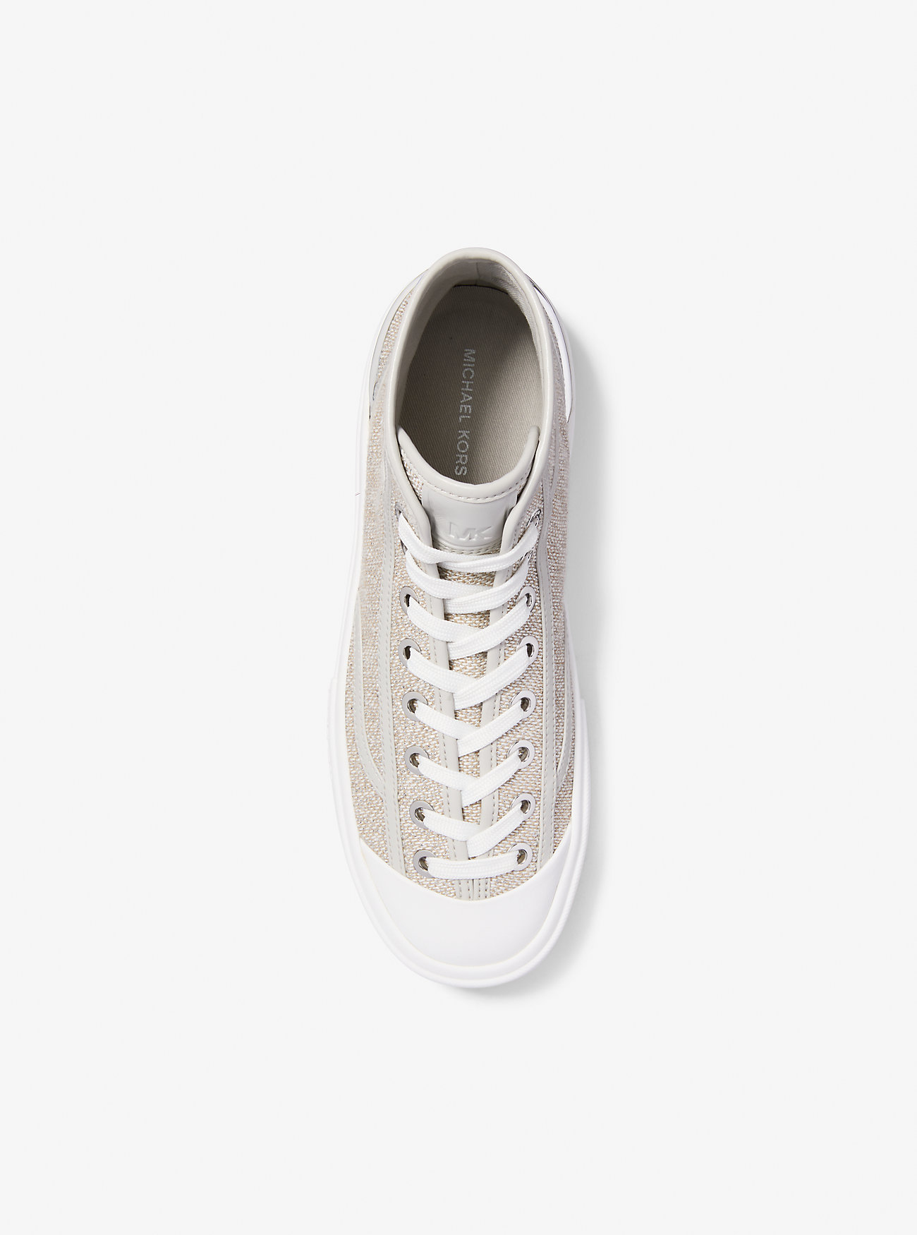 Jude Cotton Blend High-Top Sneaker - SILVER