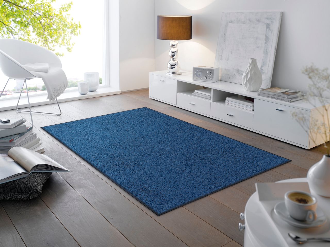 Fuma Rutschfeste Fußmatte Navy 180 x 120 cm