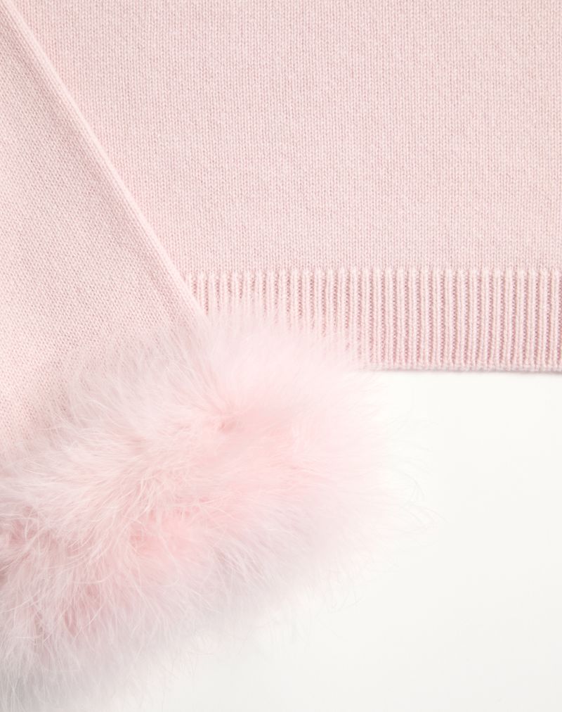Suéter de cashmere com penas