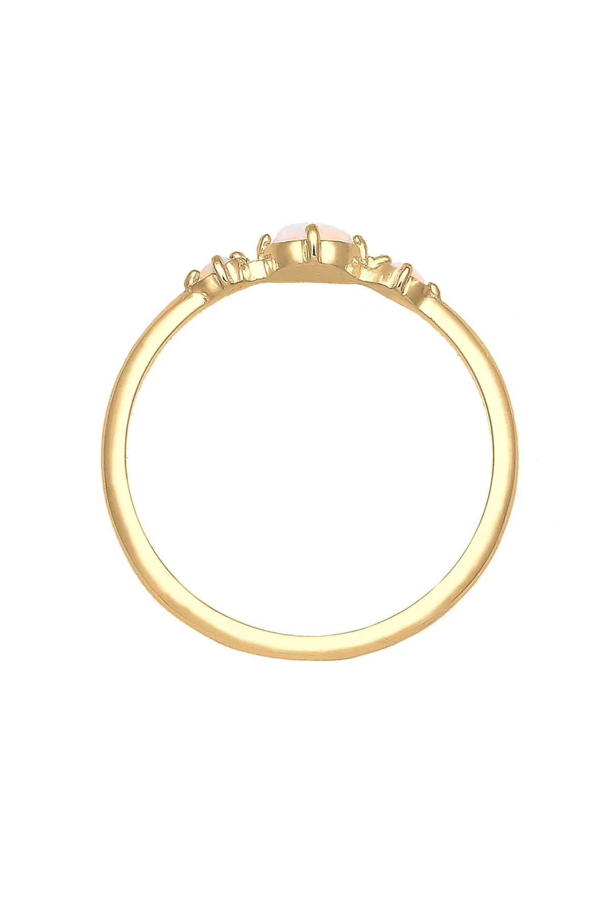 ELLI  Ring Trend Bandring Trio Geo Vintage Opale 925 Silber
