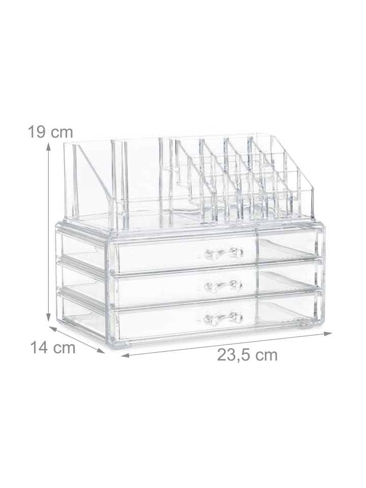 relaxdays Makeup Organizer in Transparent günstig kaufen onesize