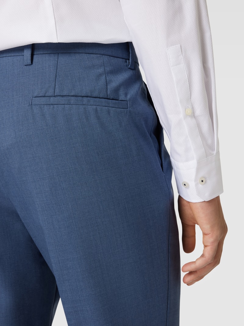 Chino mit Bundfalten Modell 'Lennon' in blau