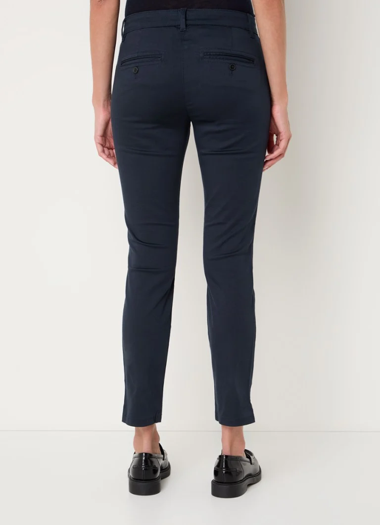 Pantaloni Marc O'Polo Laxa din amestec de bumbac organic, talie medie, slim fit