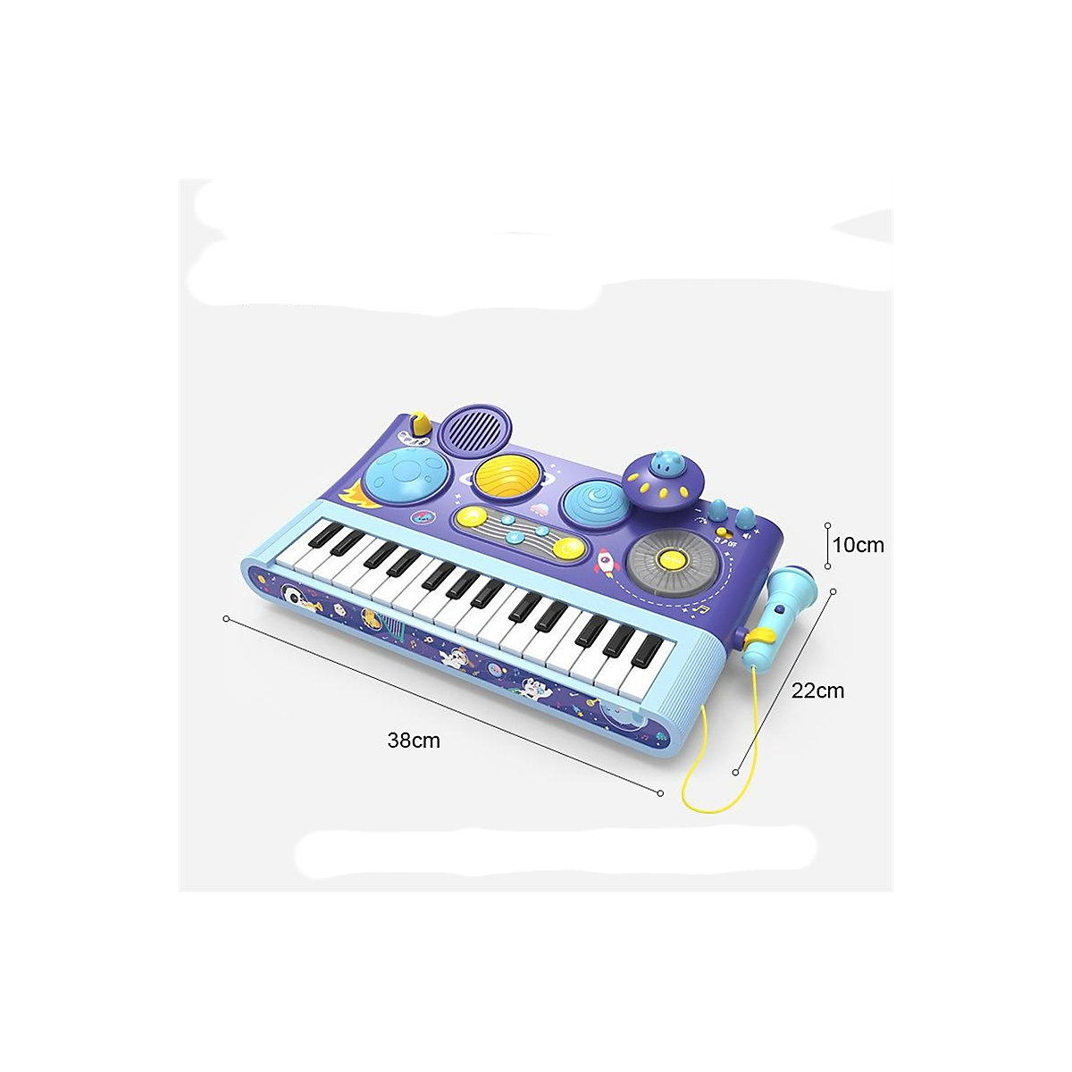 Elektronisches Orgelspielzeug für Kindermusik Klavier spielen mit Mikrofon, Kinderlied spielendes Spielzeug
