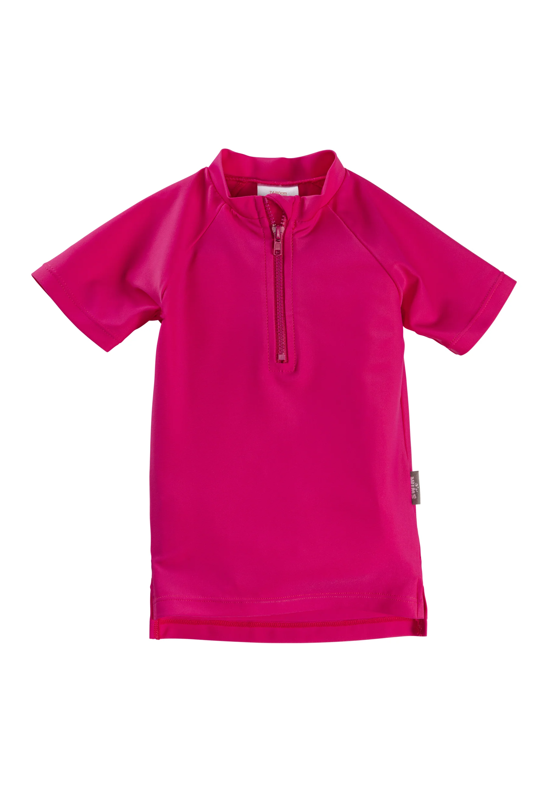 Kurzarm-Schwimmshirt uni in Marine, Blau, Magenta
