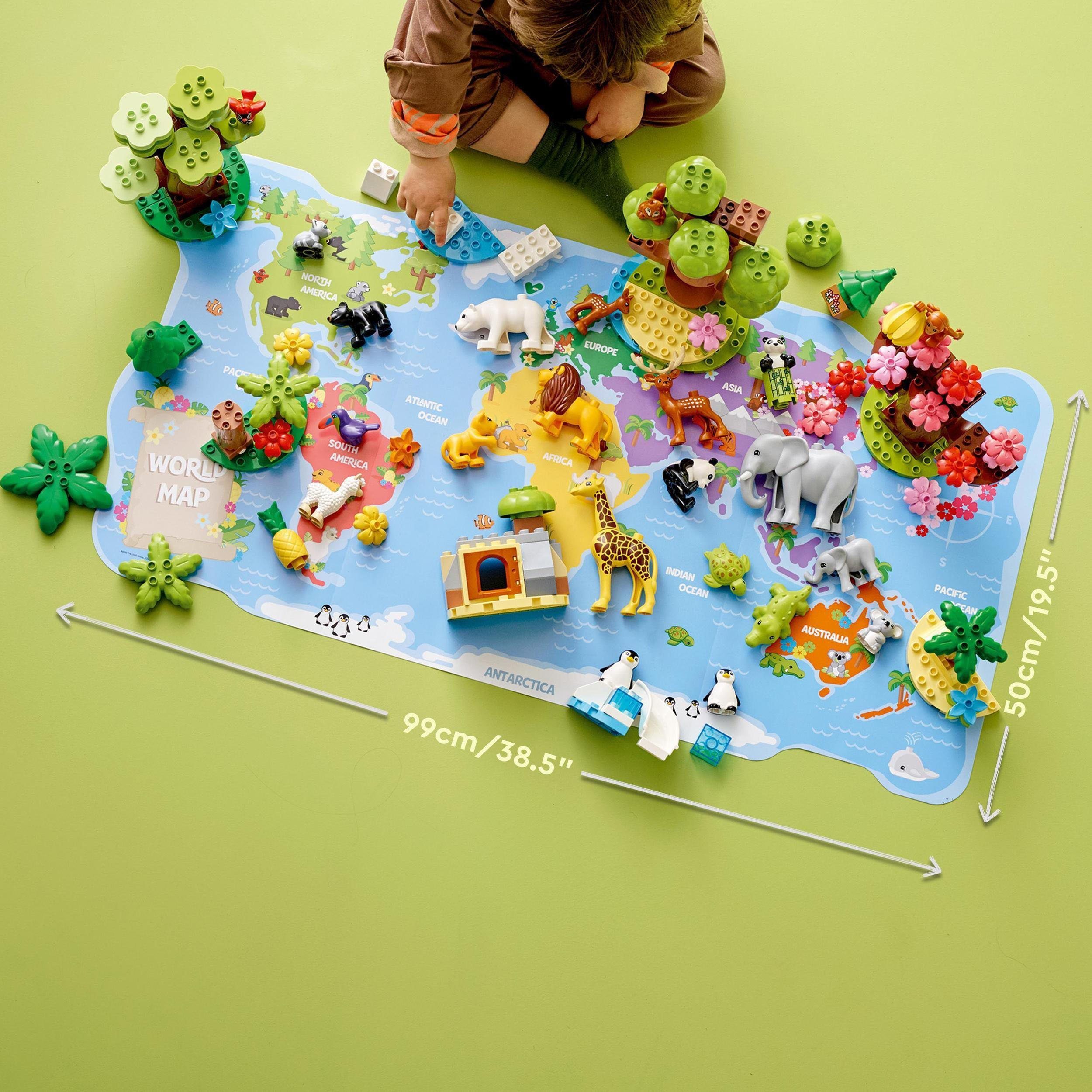 LEGO® Konstruktionsspielsteine Wilde Tiere der Welt (10975), LEGO® DUPLO, (142 St), Made in Europe