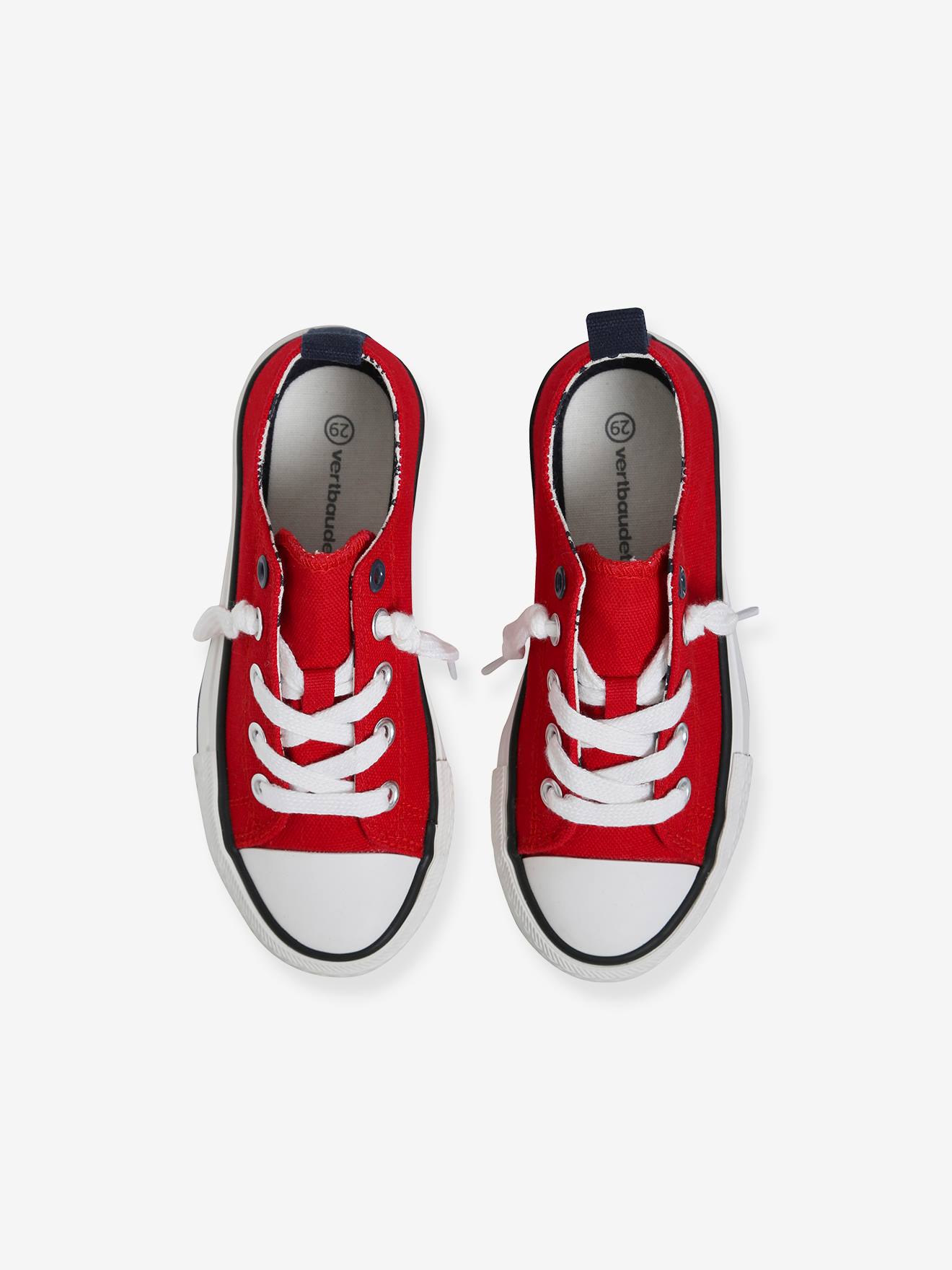 Vertbaudet Jungen Stoff-Sneakers mit Gummizug - grün bedruckt/tropical