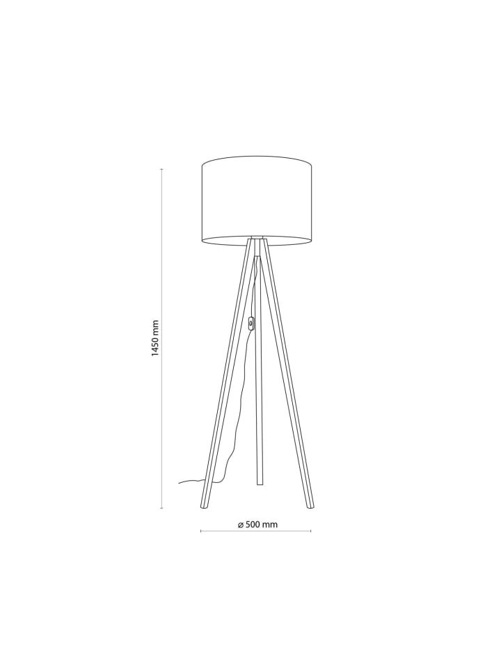 Licht-Erlebnisse Stehlampe in Nussbraun Beige günstig kaufen onesize